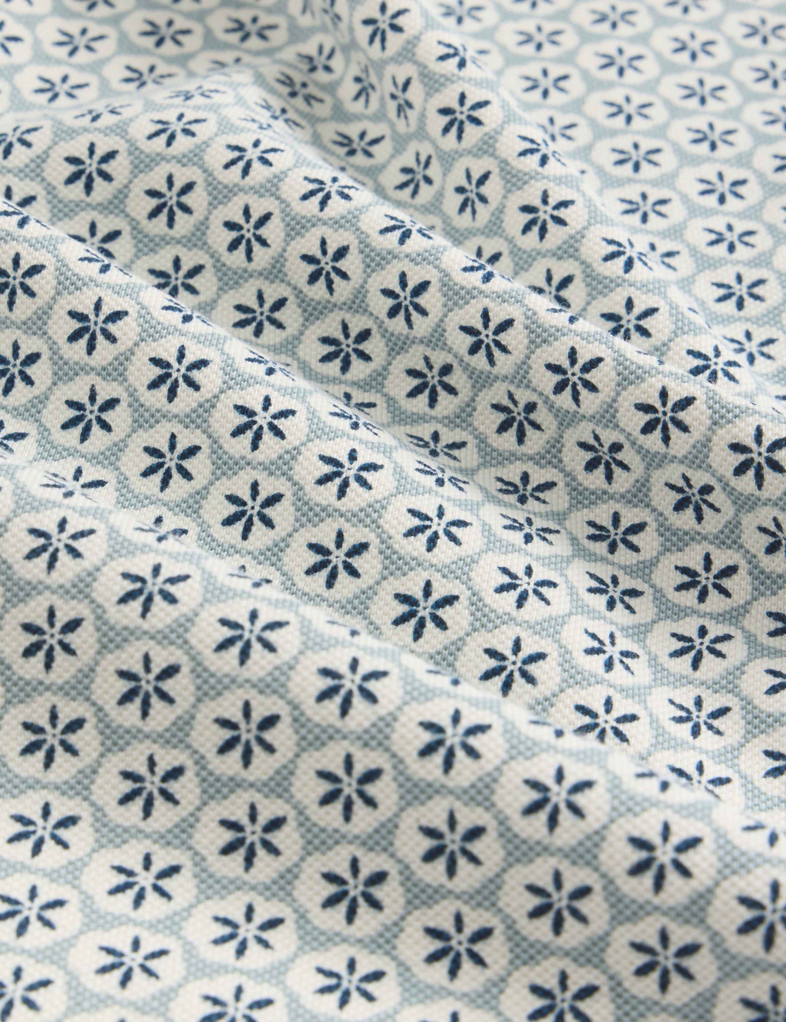 Pure Cotton Geometric Print Polo Shirt 6 of 6