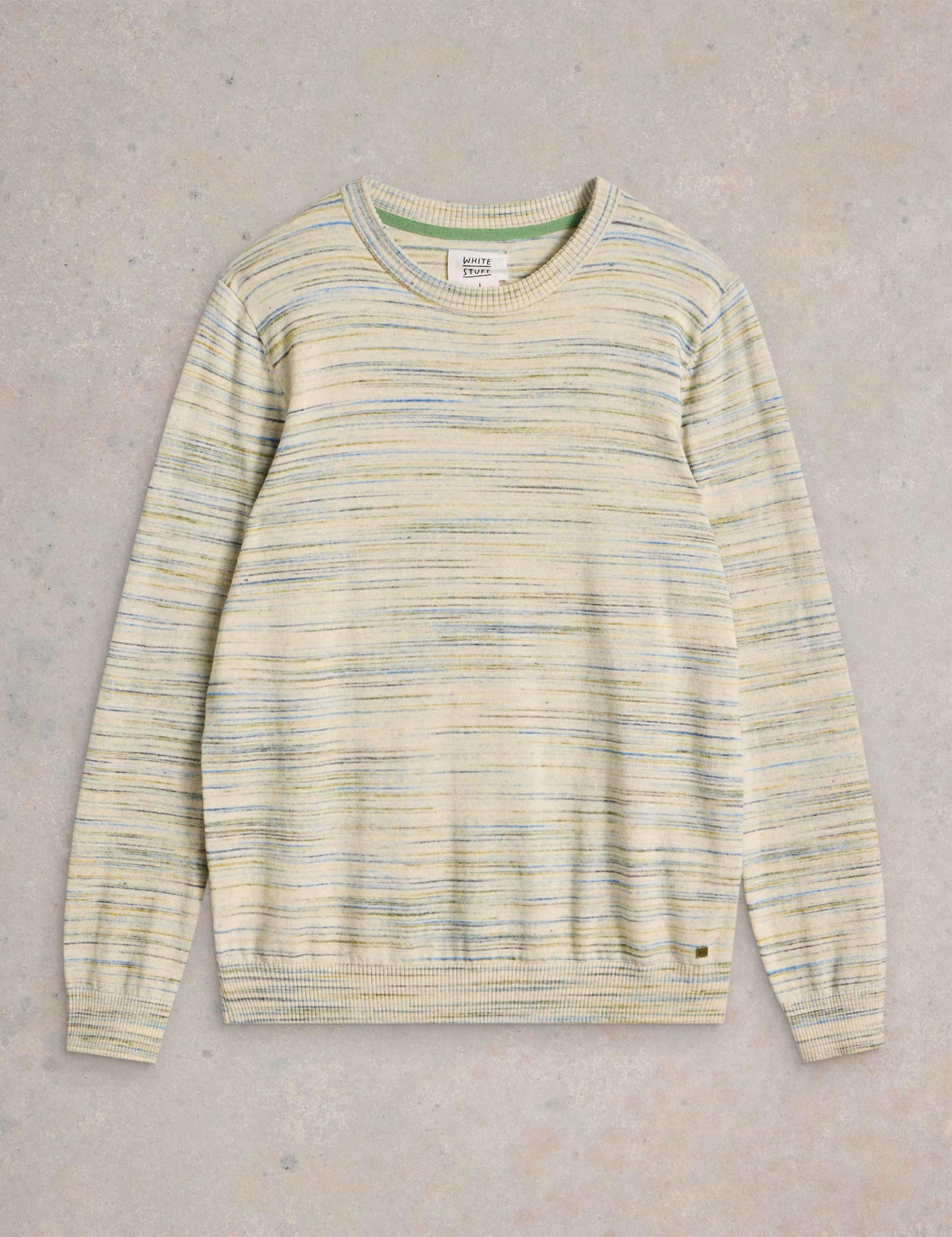 Pure Cotton Spacedye Crew Neck Jumper 2 of 6