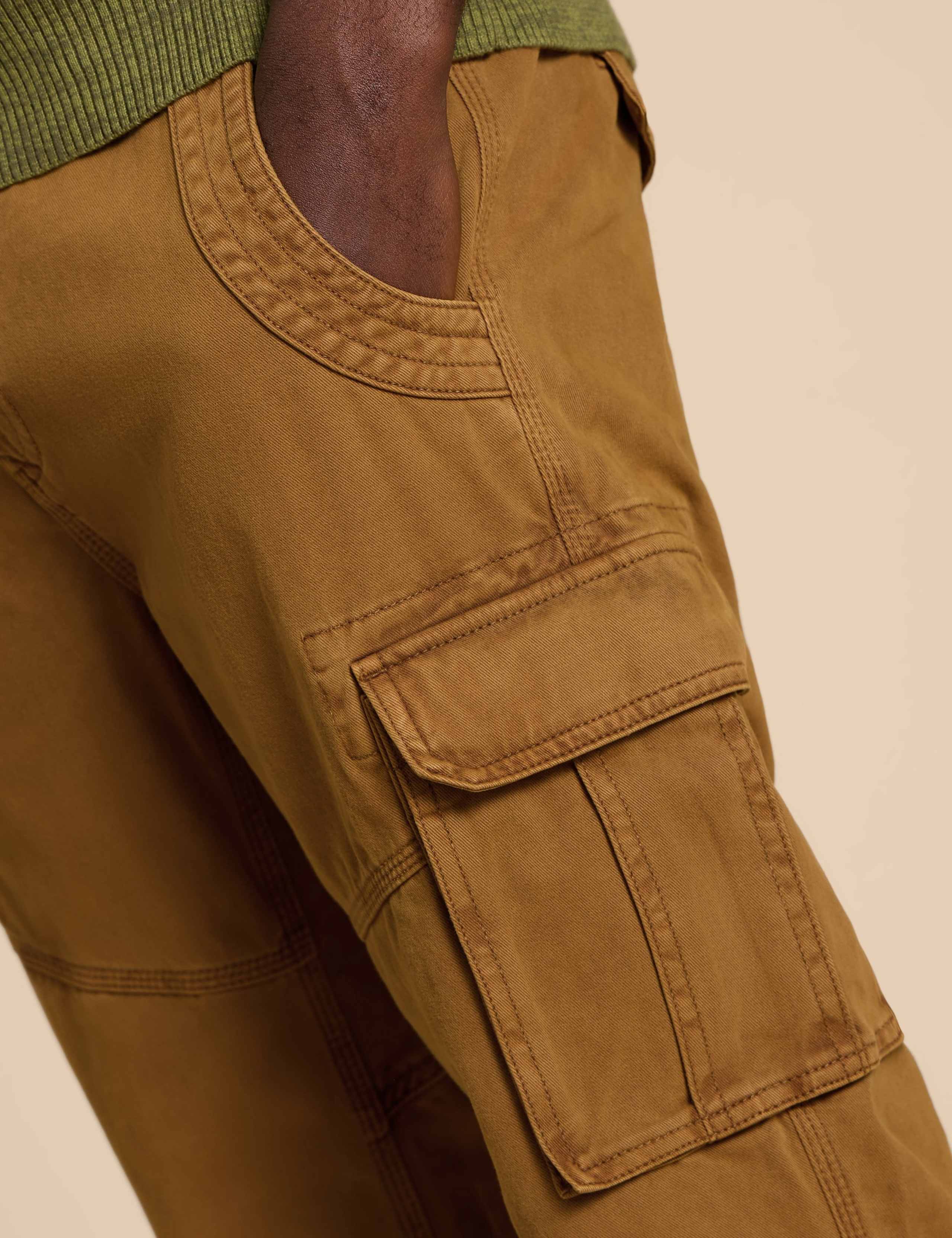 Regular Fit Pure Cotton Cargo Trousers 5 of 6