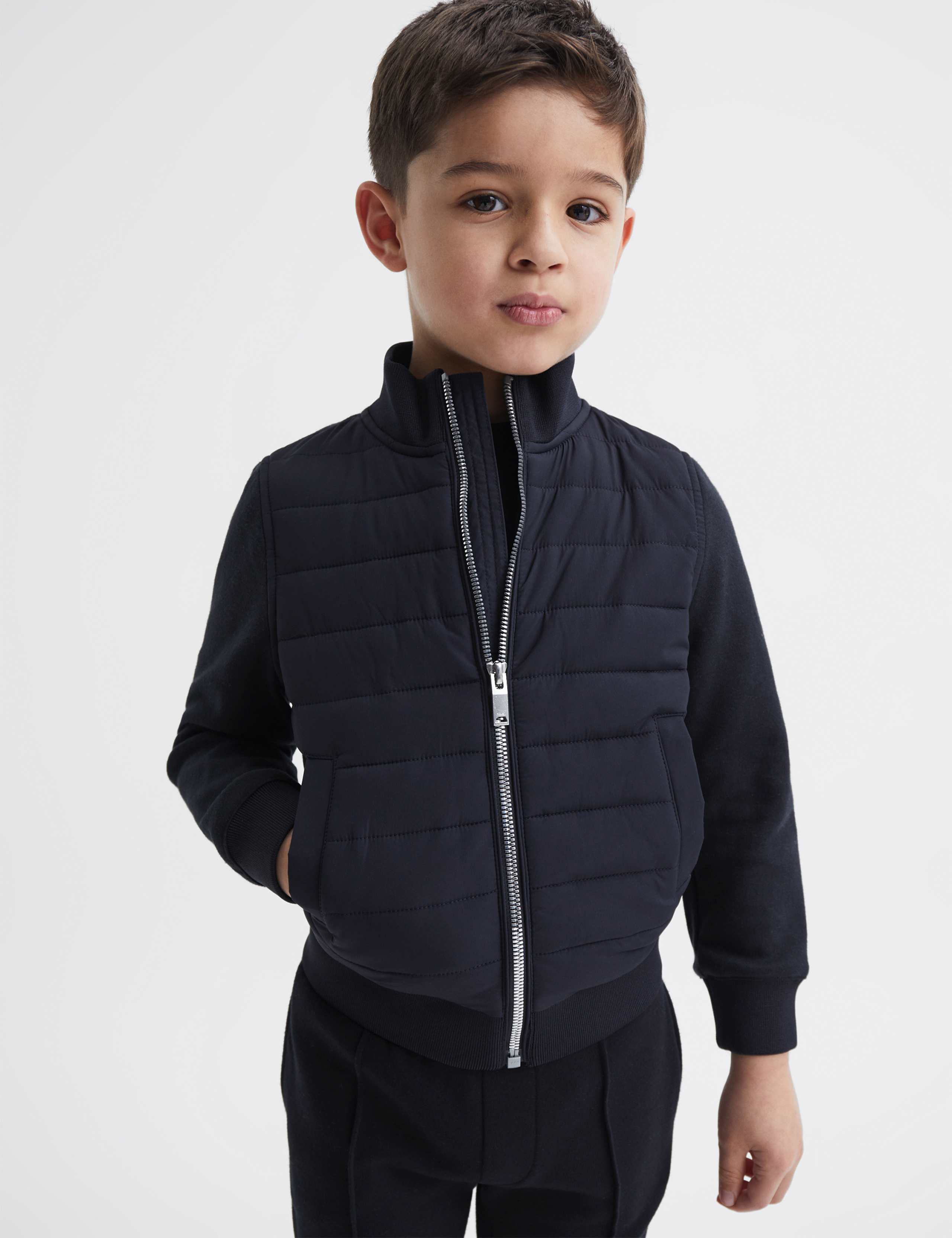 Cotton Blend Quilted Jacket (3-14 Yrs) 1 of 5