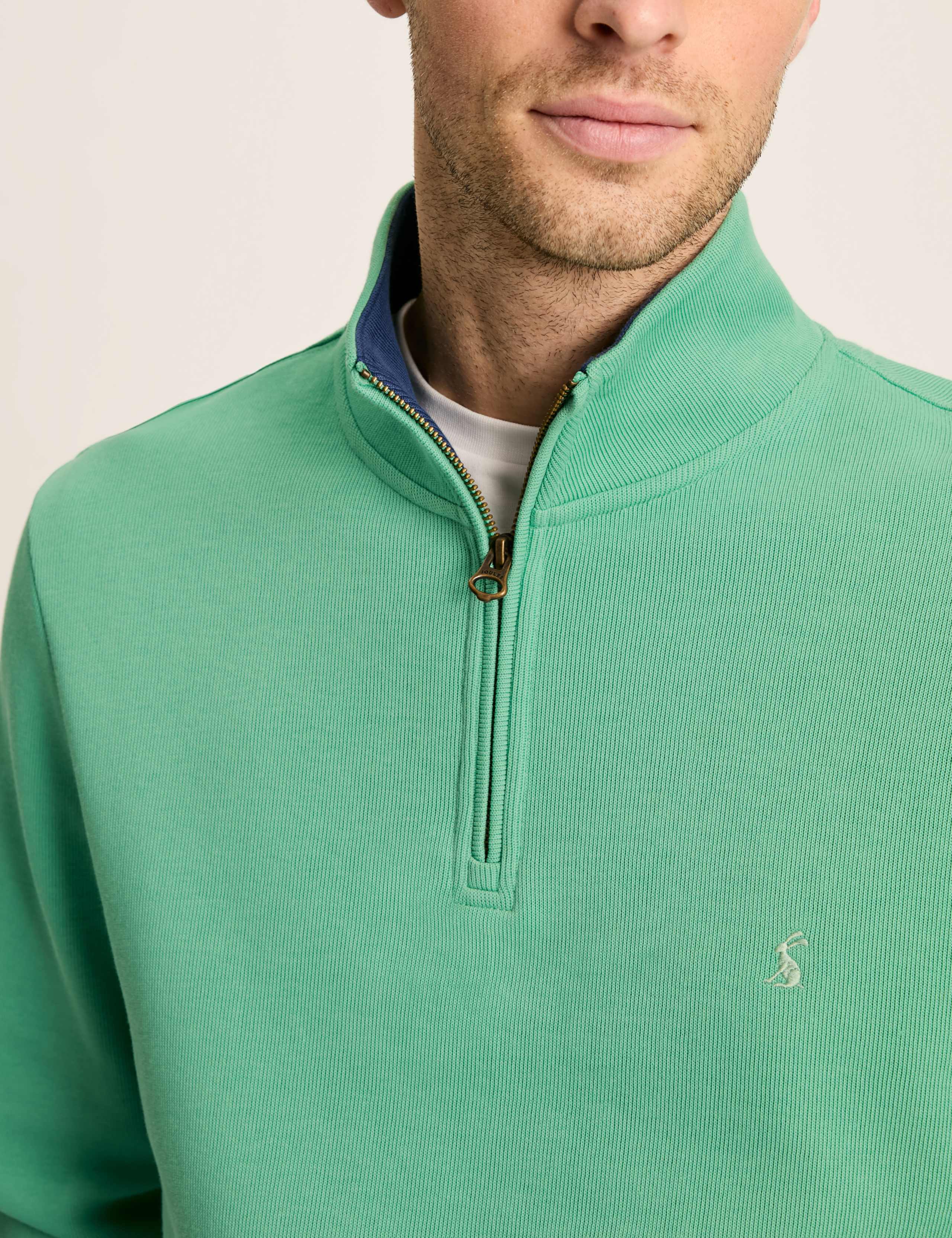 Pure Cotton Funnel Neck Half Zip Jumper 3 of 6