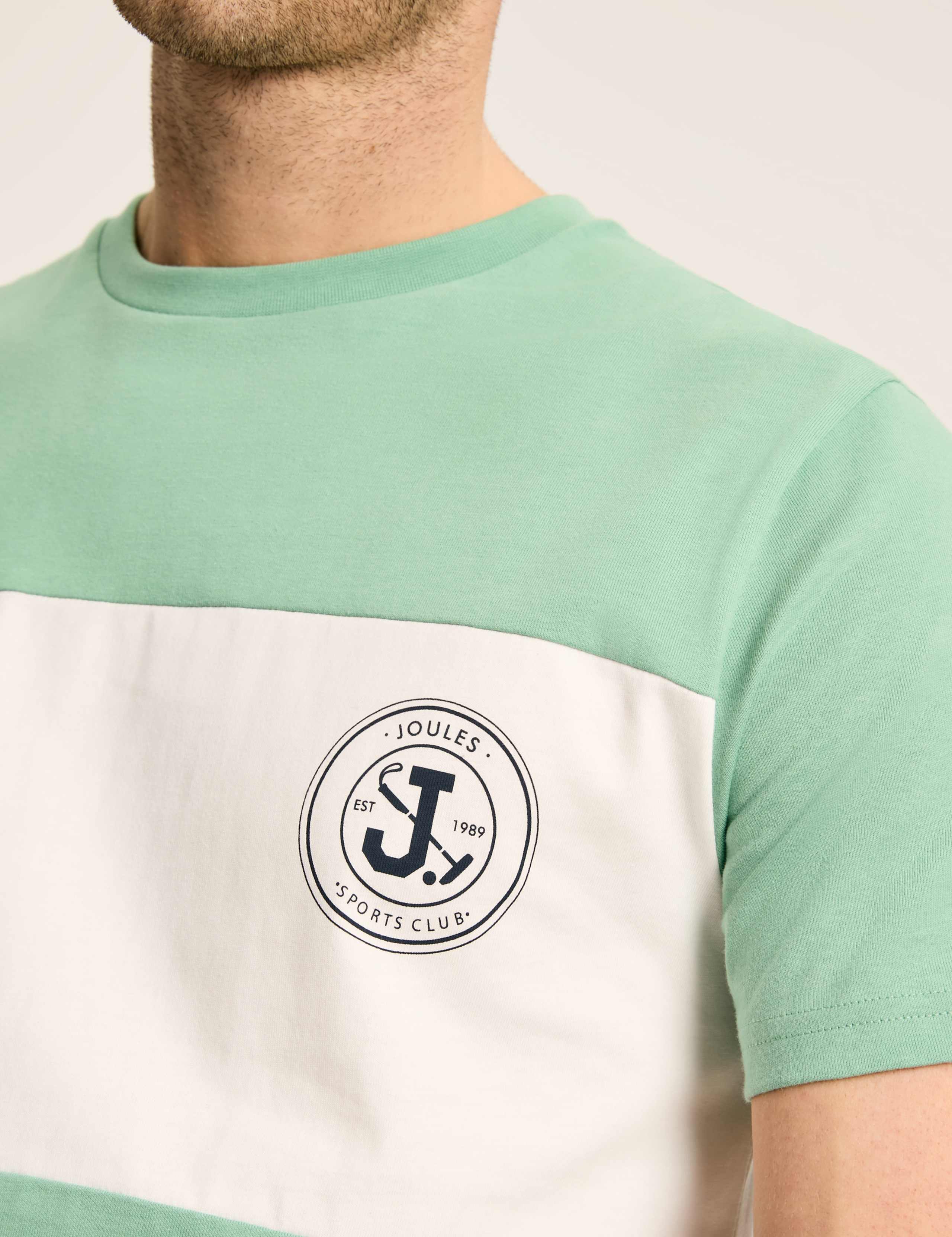 Pure Cotton Colour Block T-Shirt 4 of 5