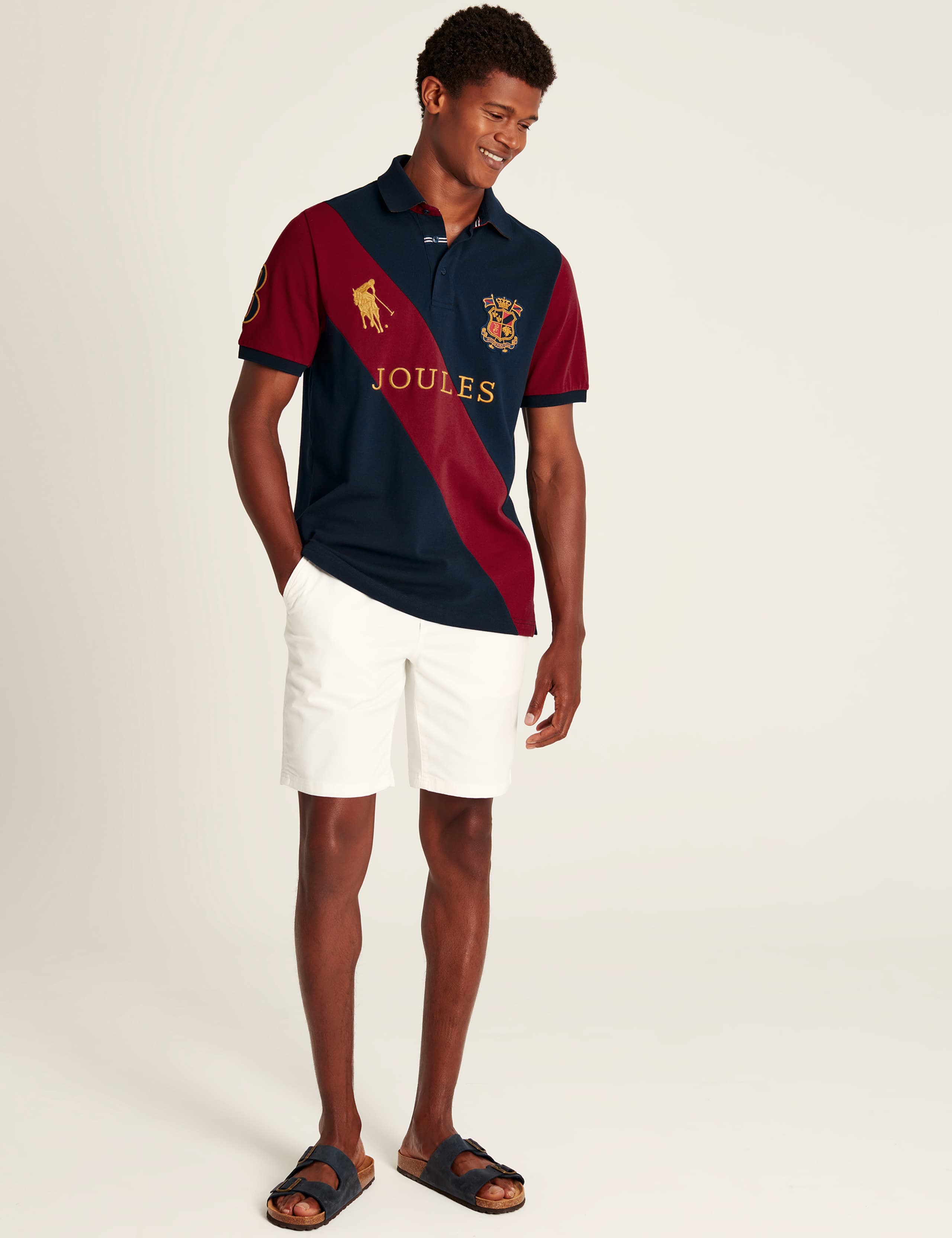 Pure Cotton Jersey Colour Block Polo Shirt 5 of 6