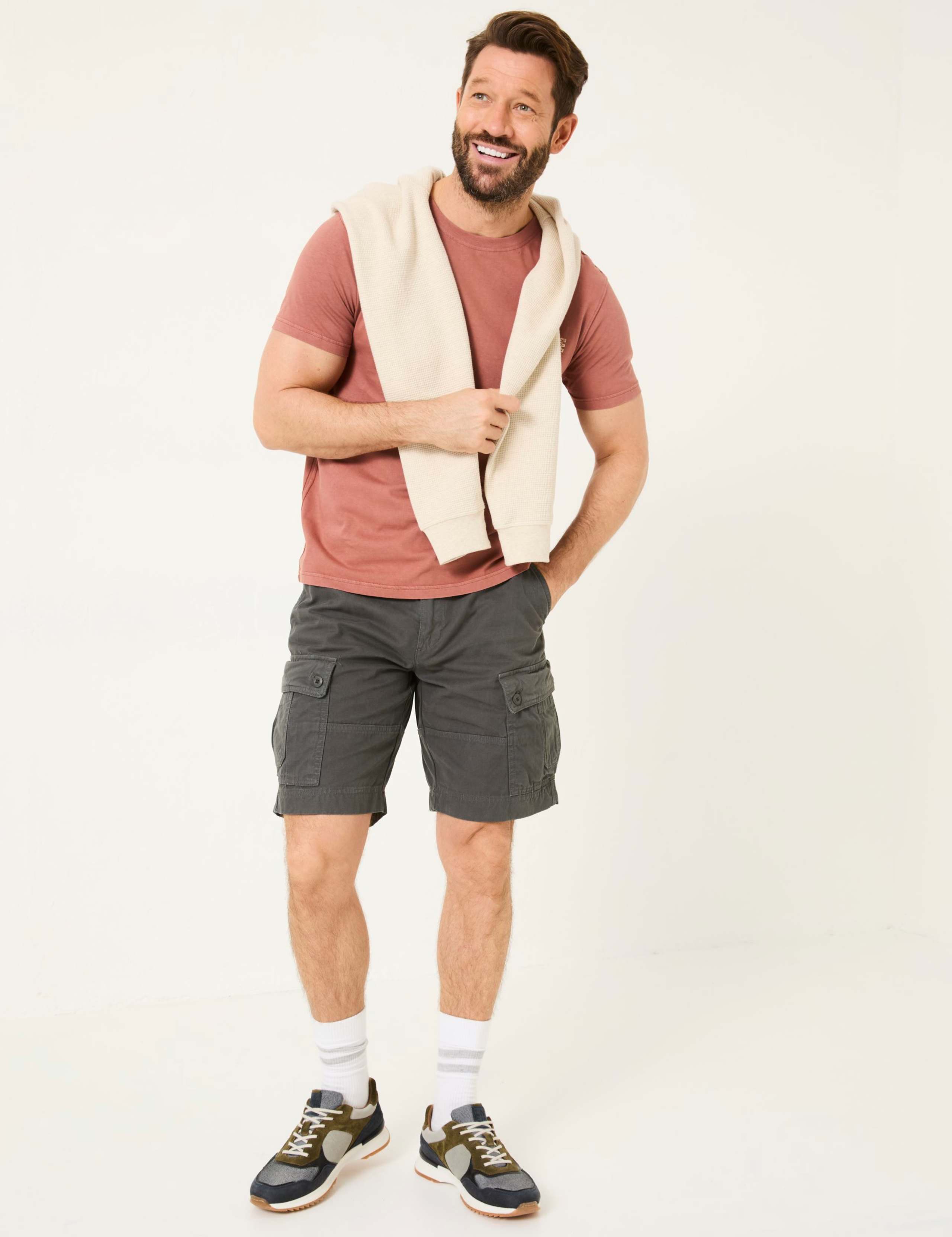 Regular Fit Pure Cotton Cargo Shorts 1 of 4