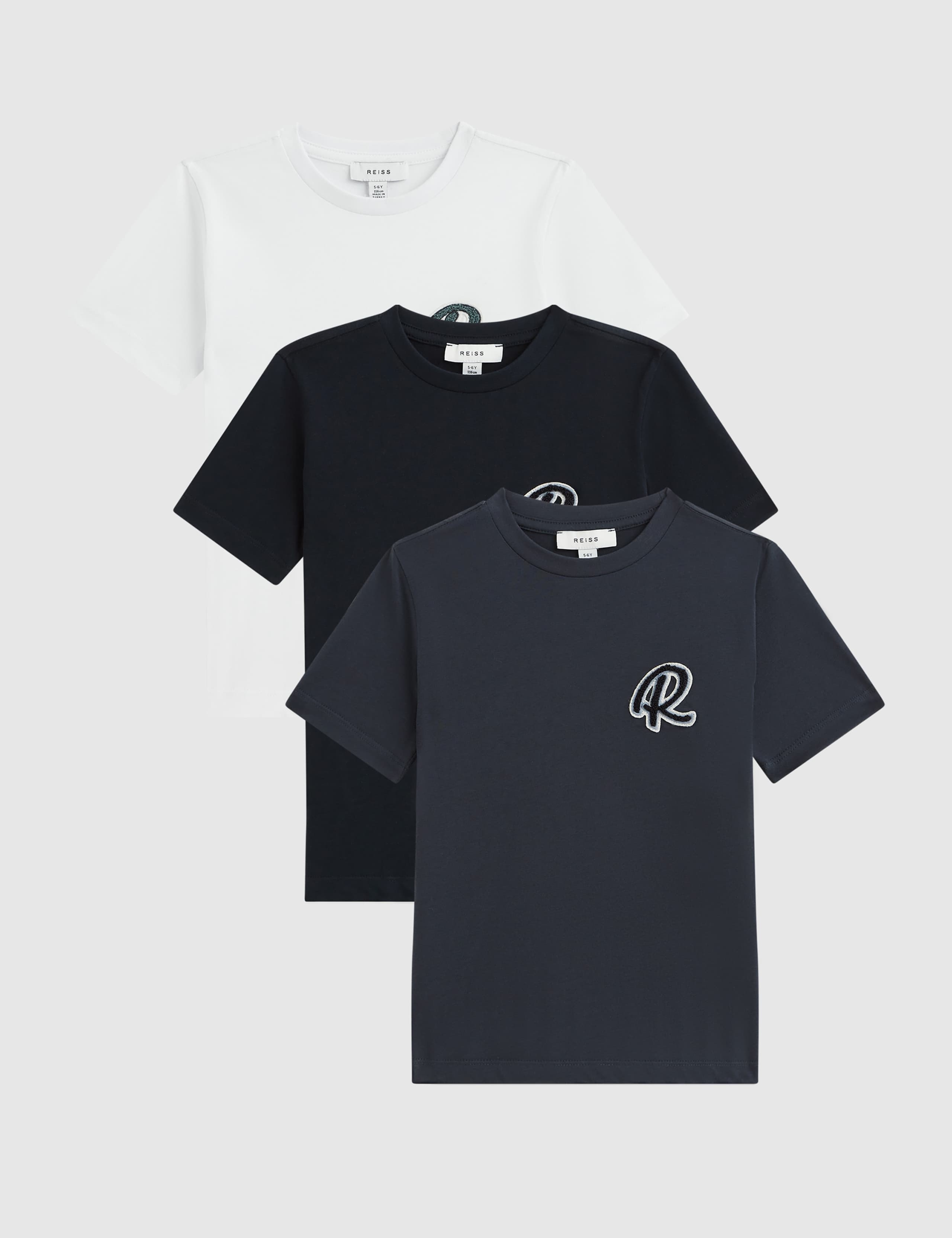 3pk Pure Cotton T-Shirts (3-14 Yrs) 1 of 5
