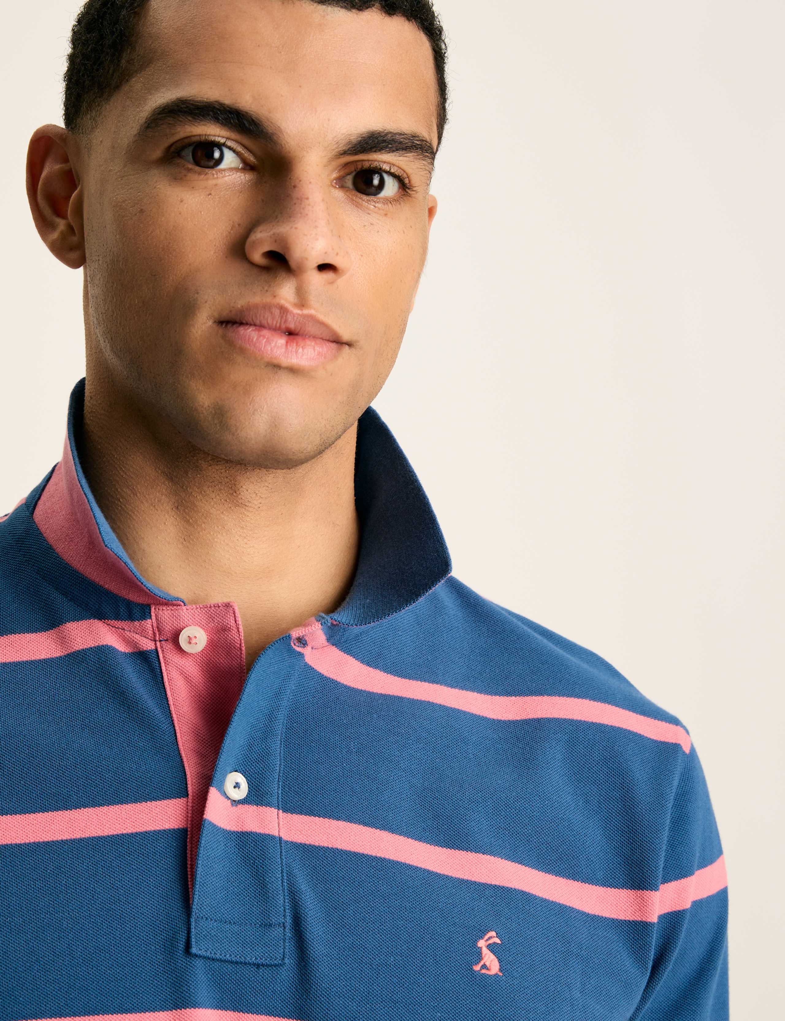 Pure Cotton Striped Polo Shirt 5 of 6