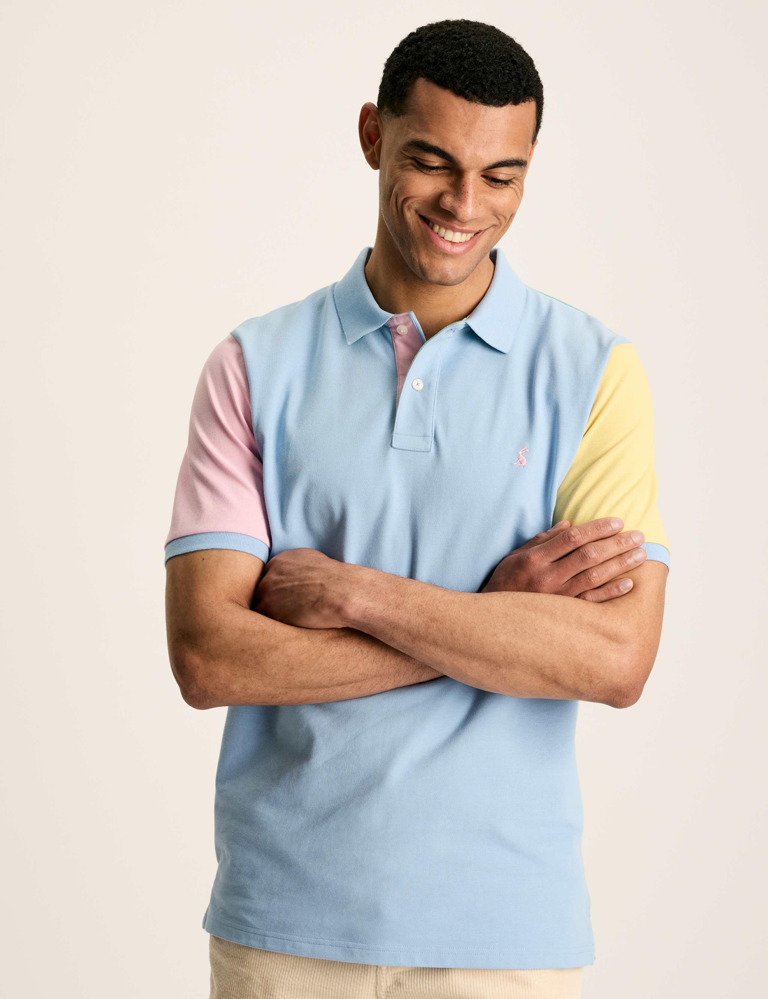 Pure Cotton Colour Block T-Shirt 1 of 6