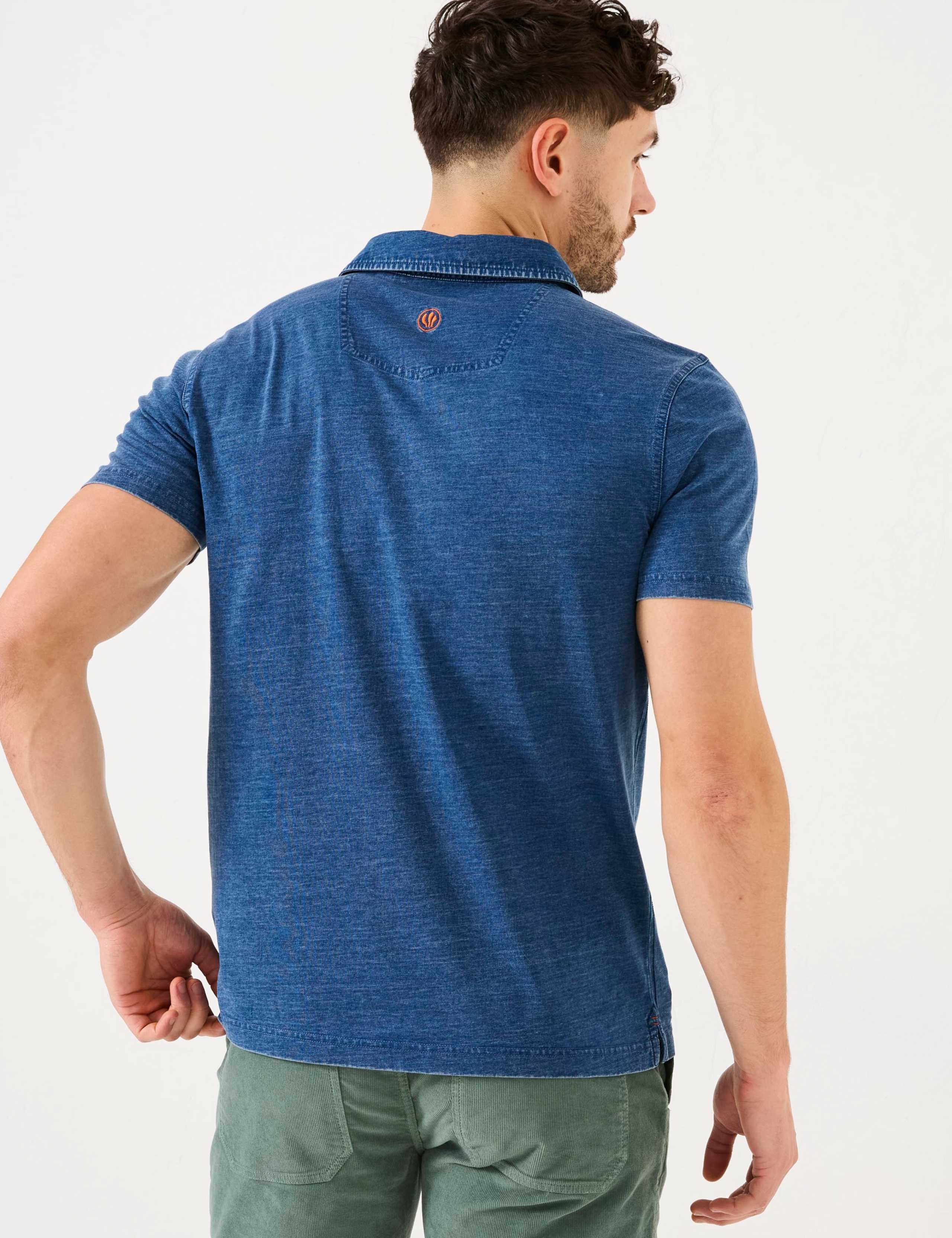 Pure Cotton Striped Polo Shirt 3 of 5
