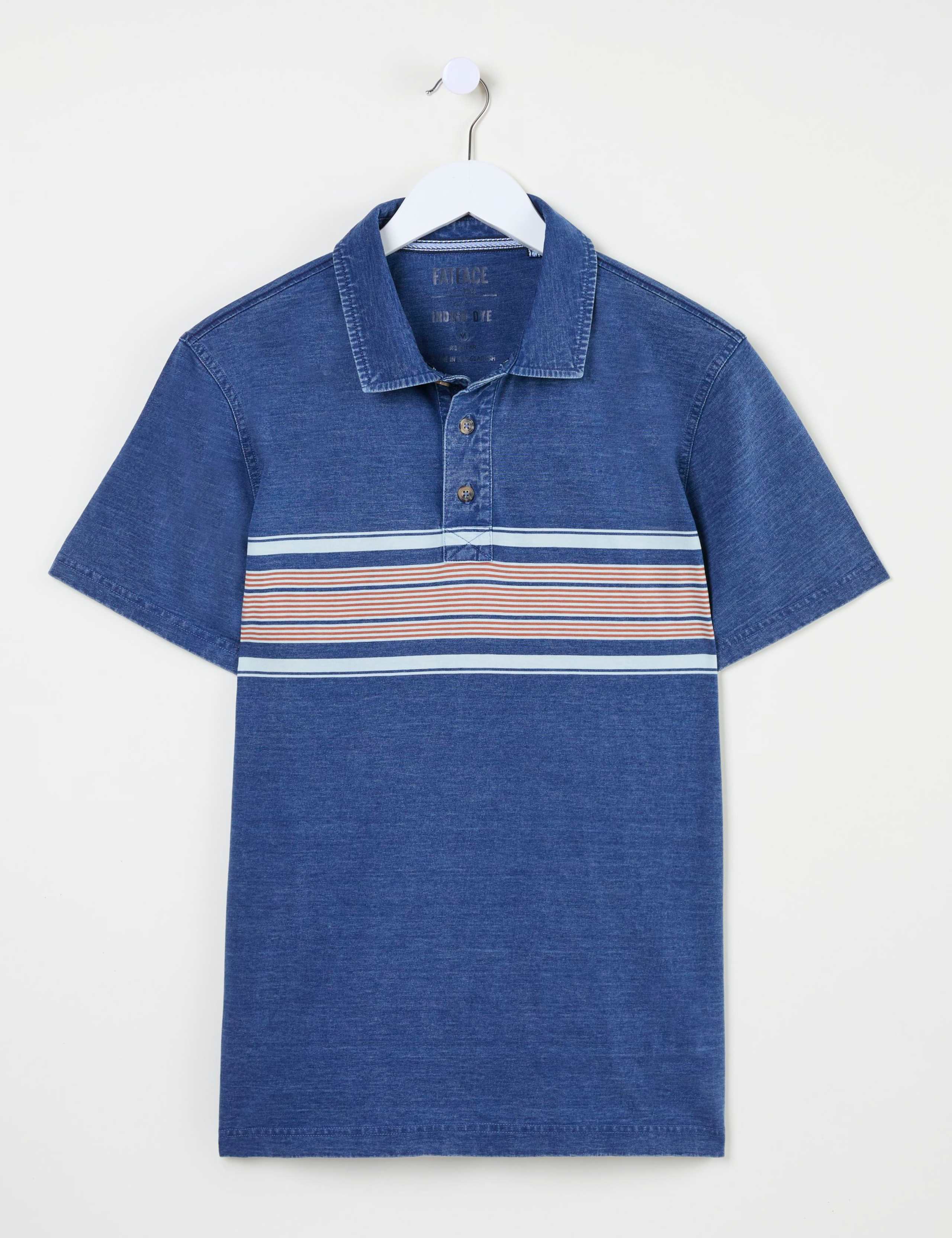 Pure Cotton Striped Polo Shirt 2 of 5