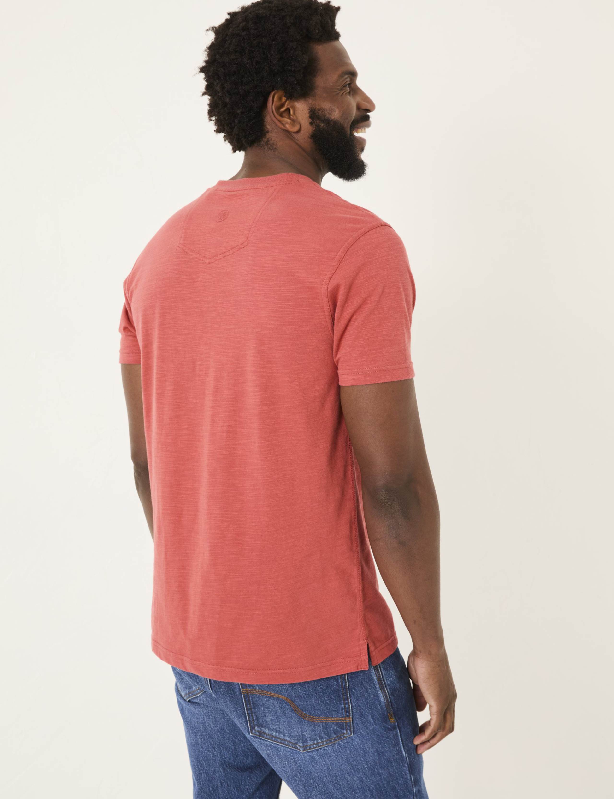 Pure Cotton Crew Neck Henley T-Shirt 3 of 5