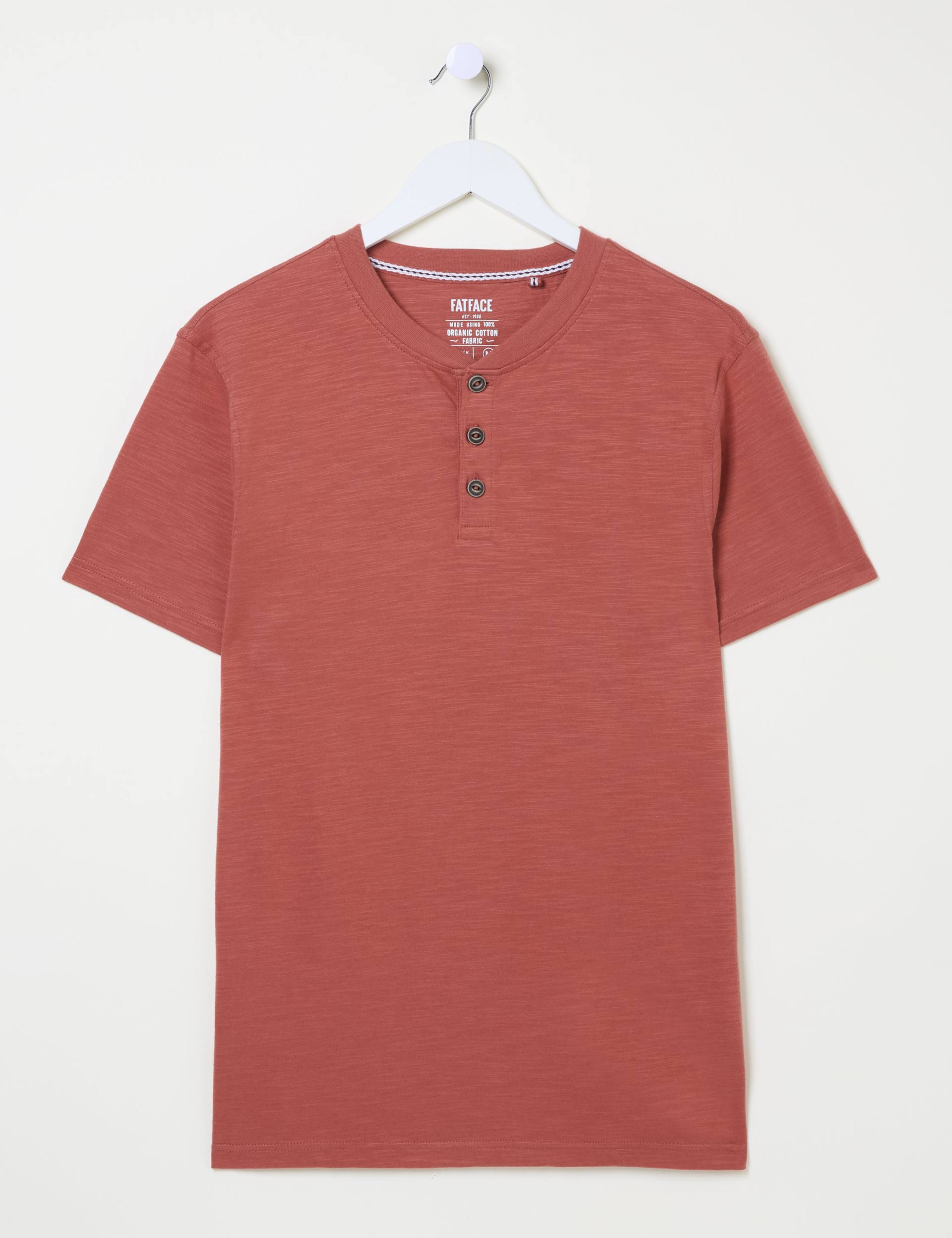 Pure Cotton Crew Neck Henley T-Shirt 2 of 5