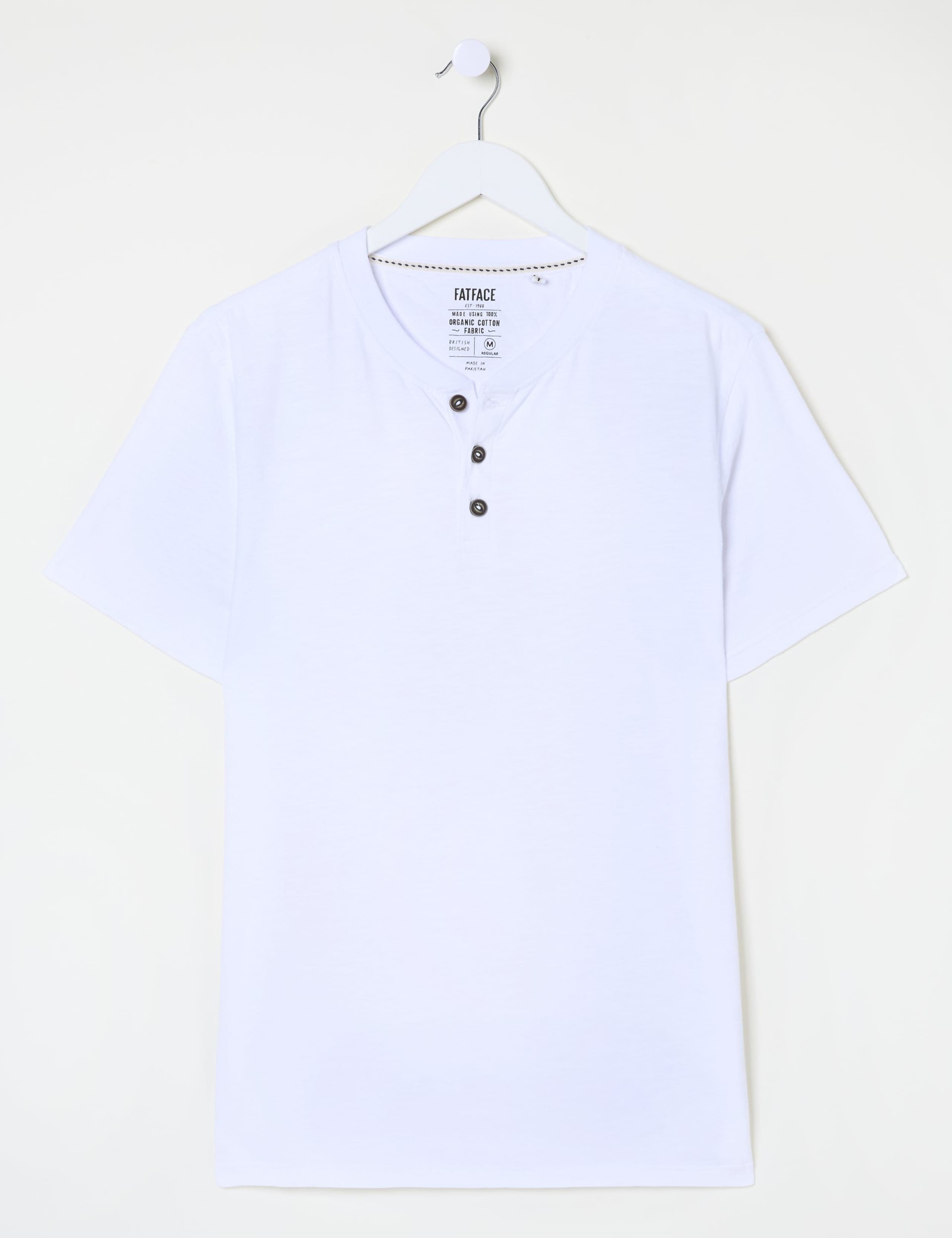 Pure Cotton Crew Neck Henley T-Shirt 2 of 5