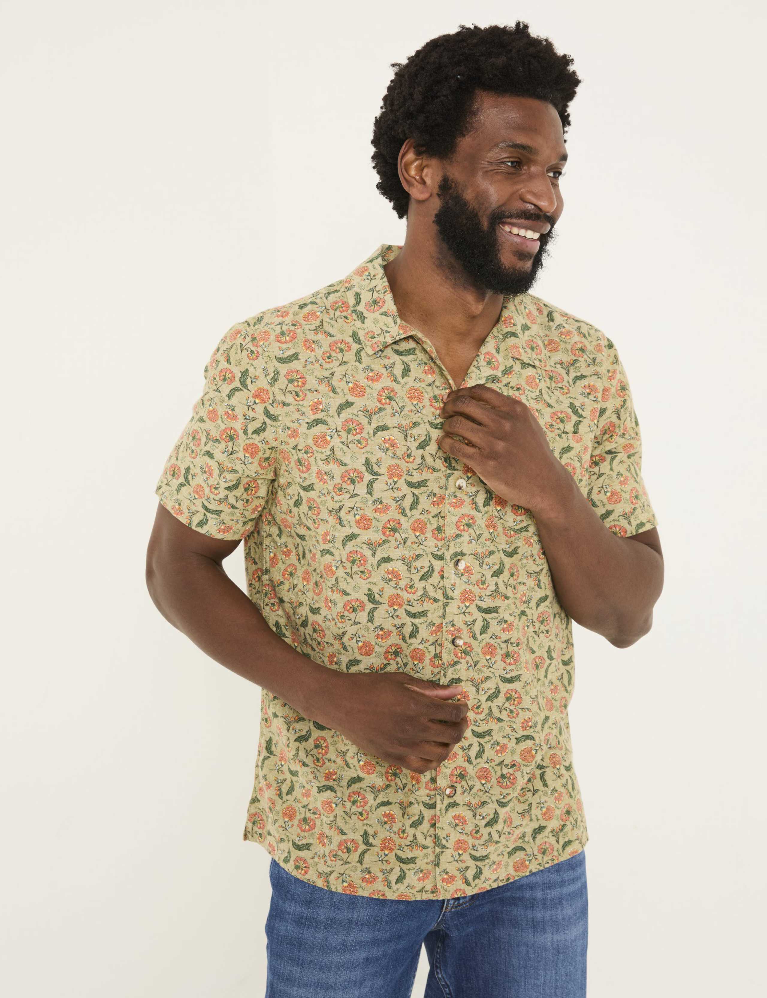 Pure Cotton Floral Shirt 1 of 5