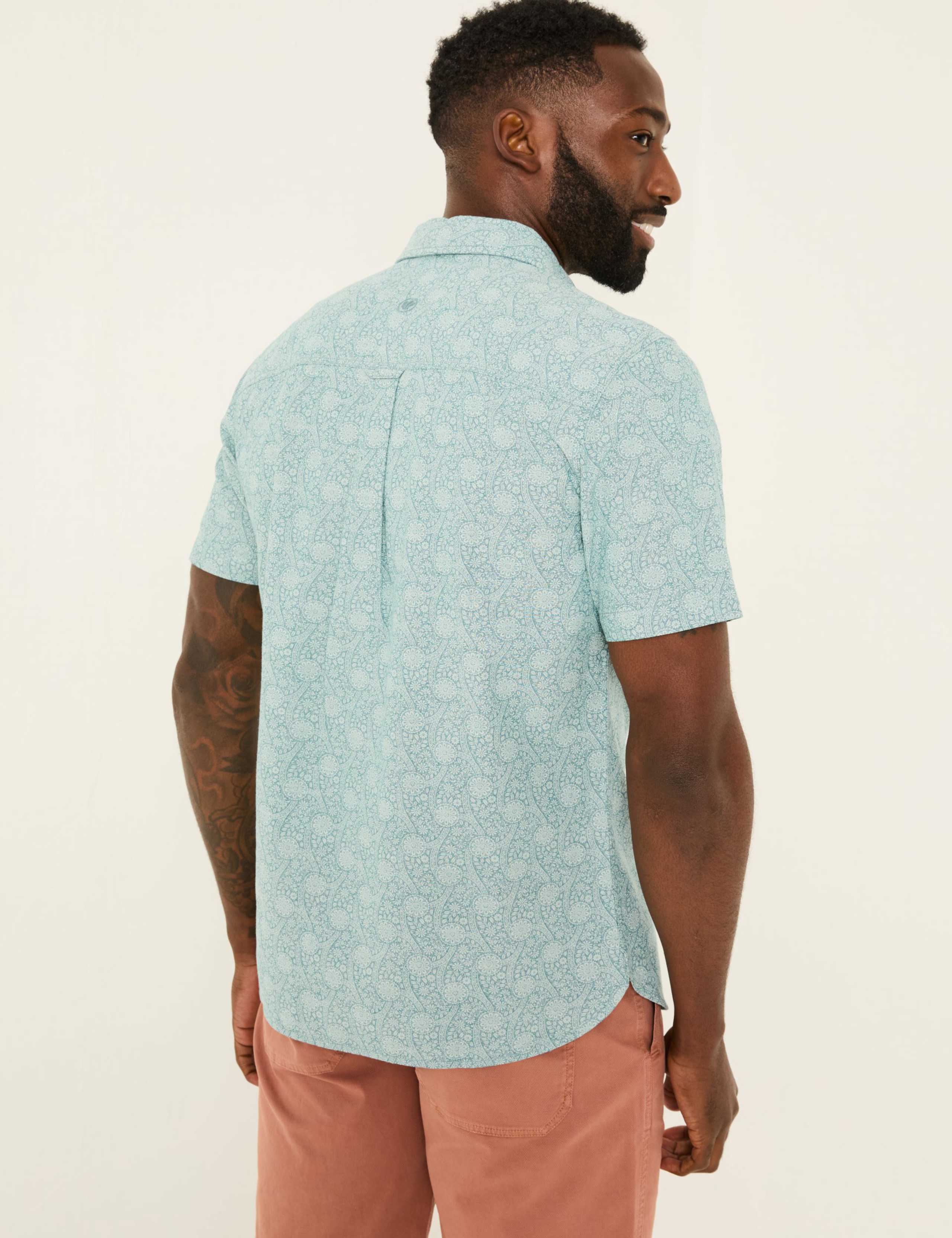 Pure Cotton Geometric Print Shirt 3 of 5