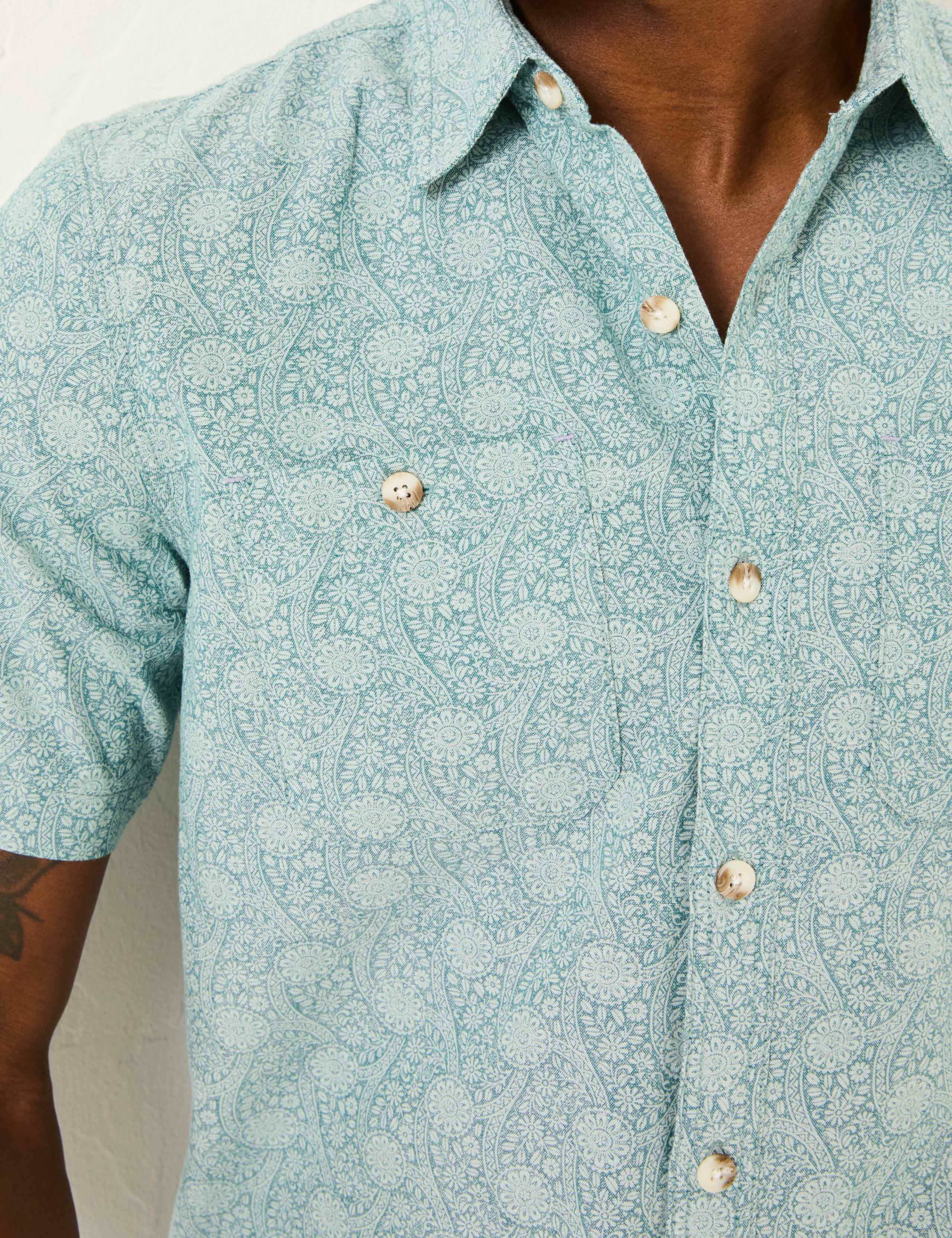 Pure Cotton Geometric Print Shirt 4 of 5