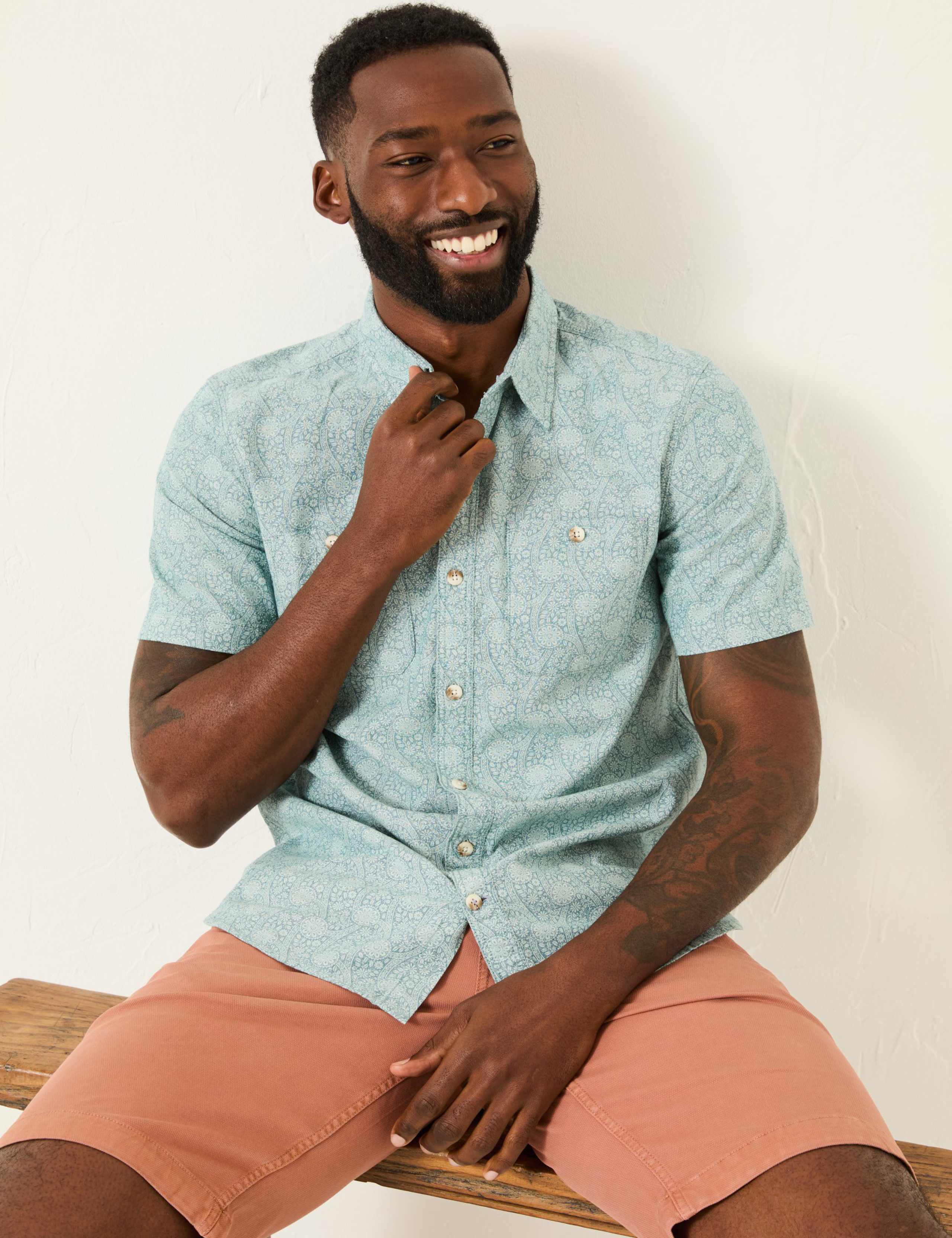 Pure Cotton Geometric Print Shirt 5 of 5