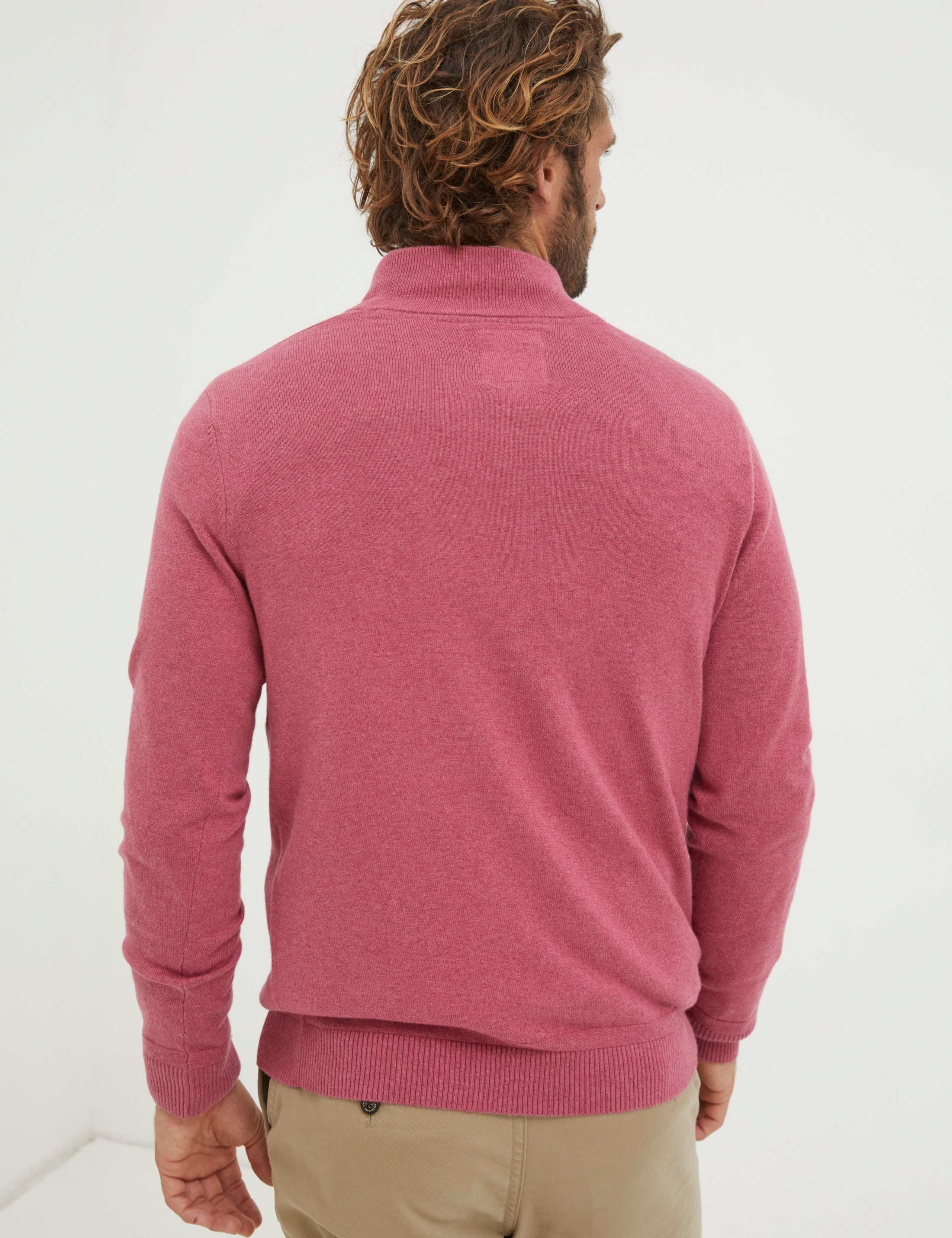 Cotton Rich Half Zip Jumper 3 of 4