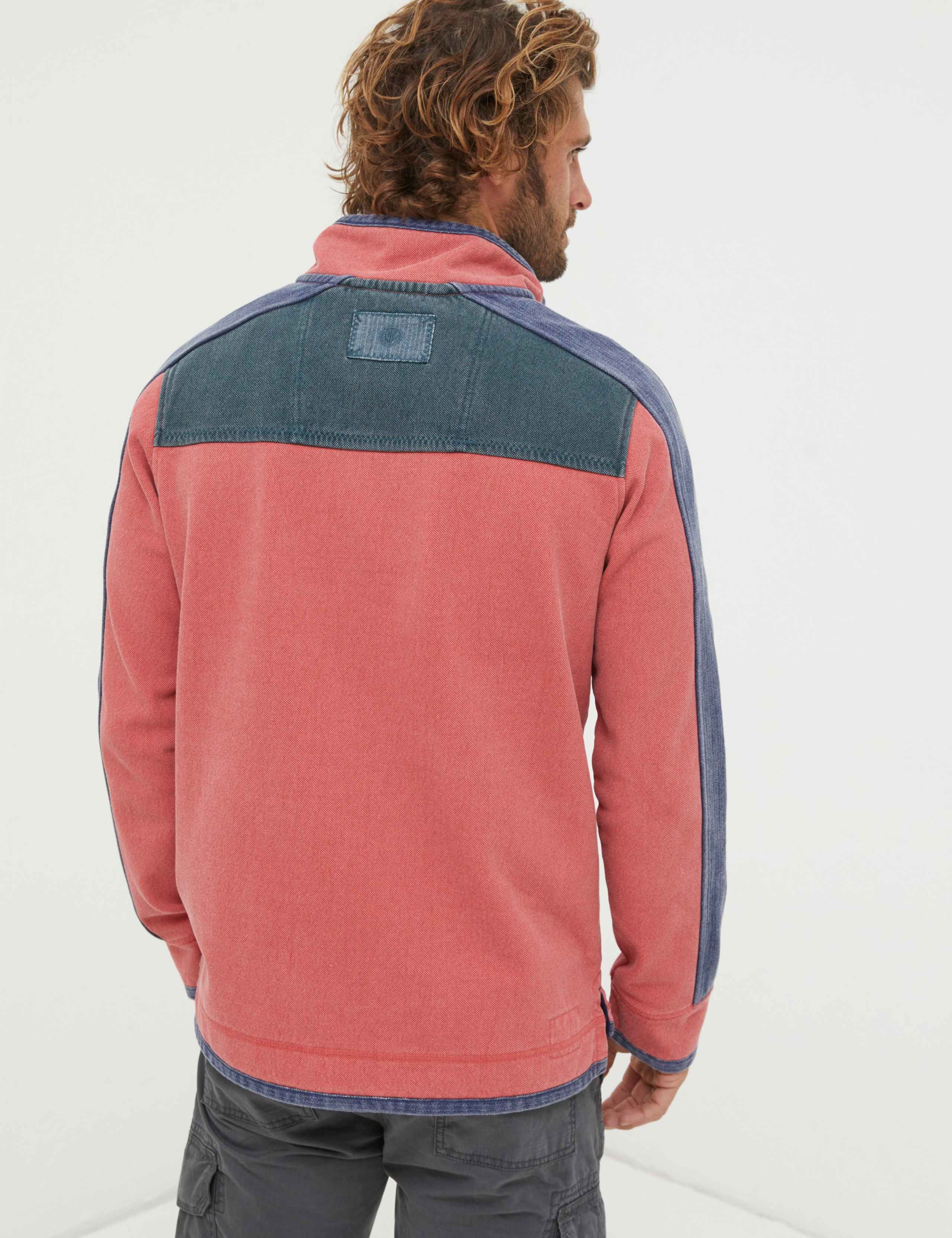 Pure Cotton Striped Half Zip Sweatshirt 3 of 6