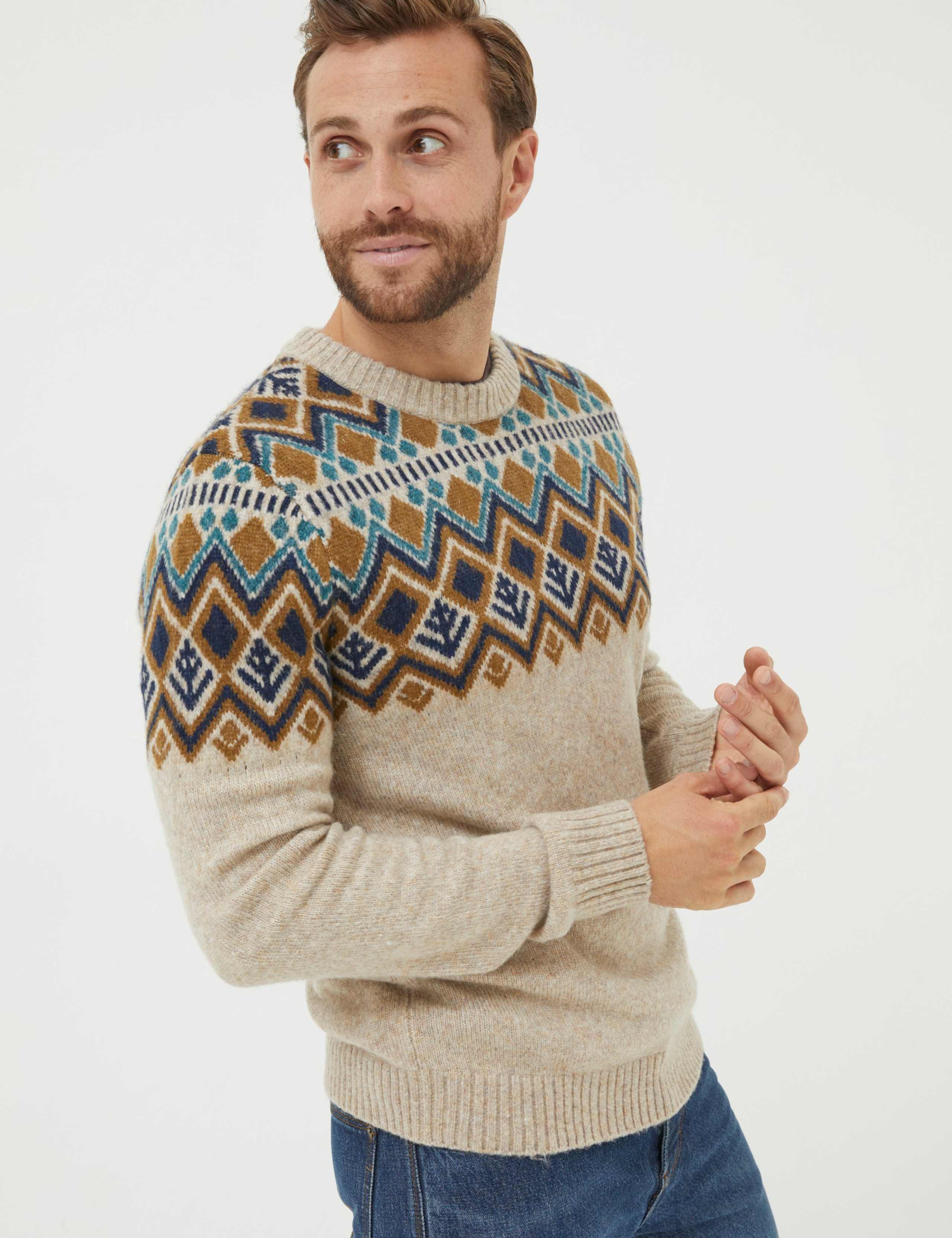 Fair Isle Crew Neck Jumper FatFace M&S
