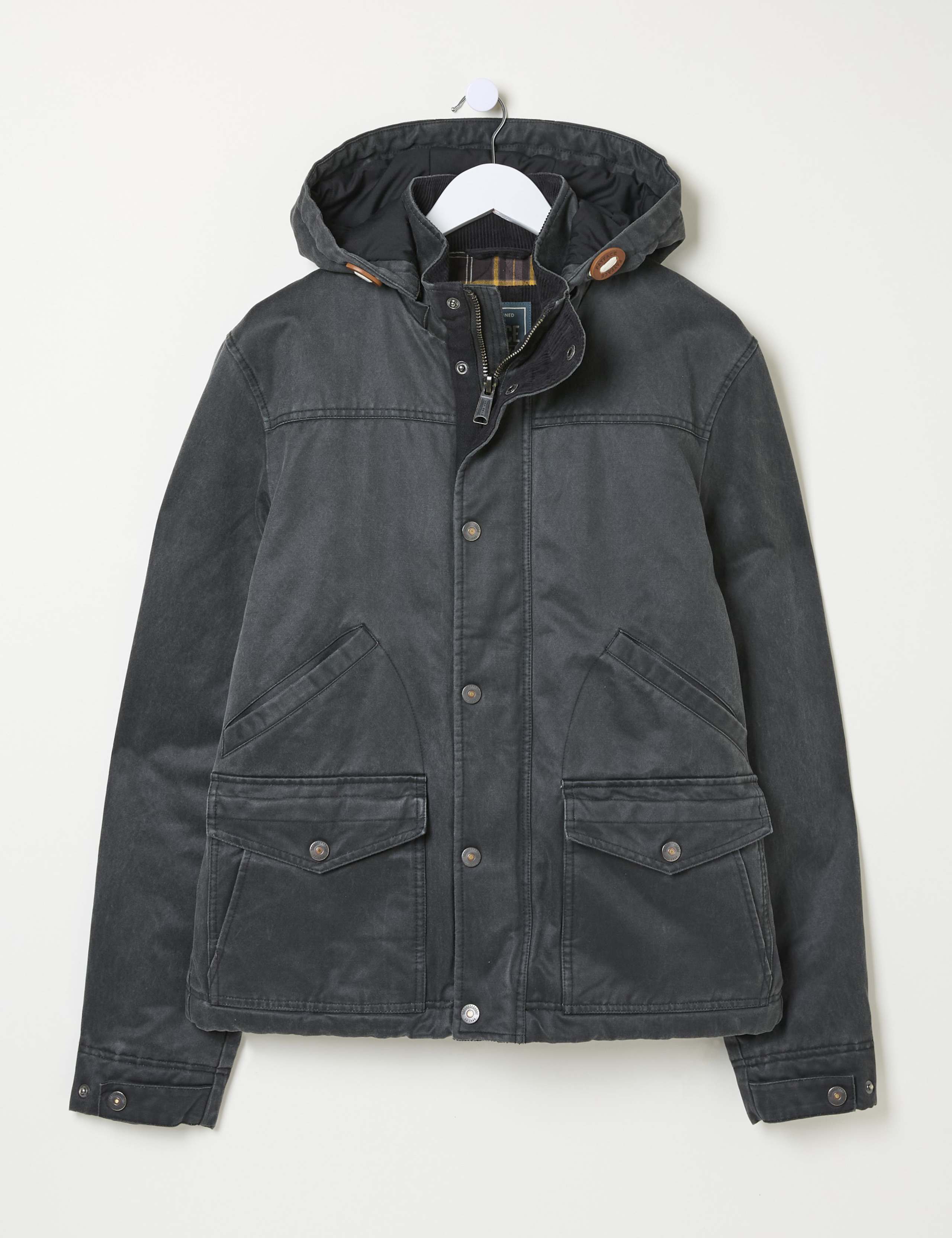 Cotton Rich Padded Hooded Utility Jacket 2 of 5