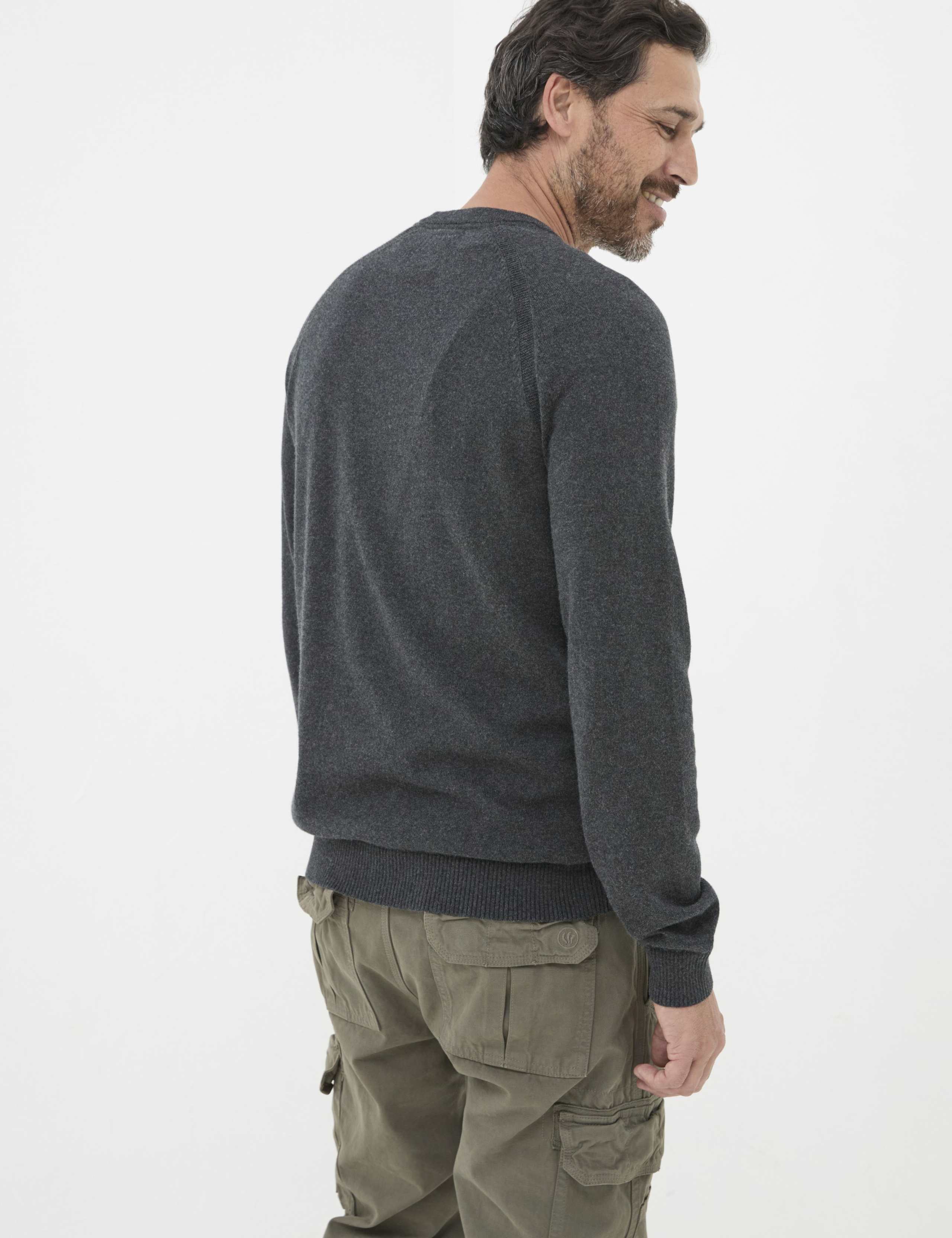 Cotton Rich Crew Neck Jumper 3 of 4