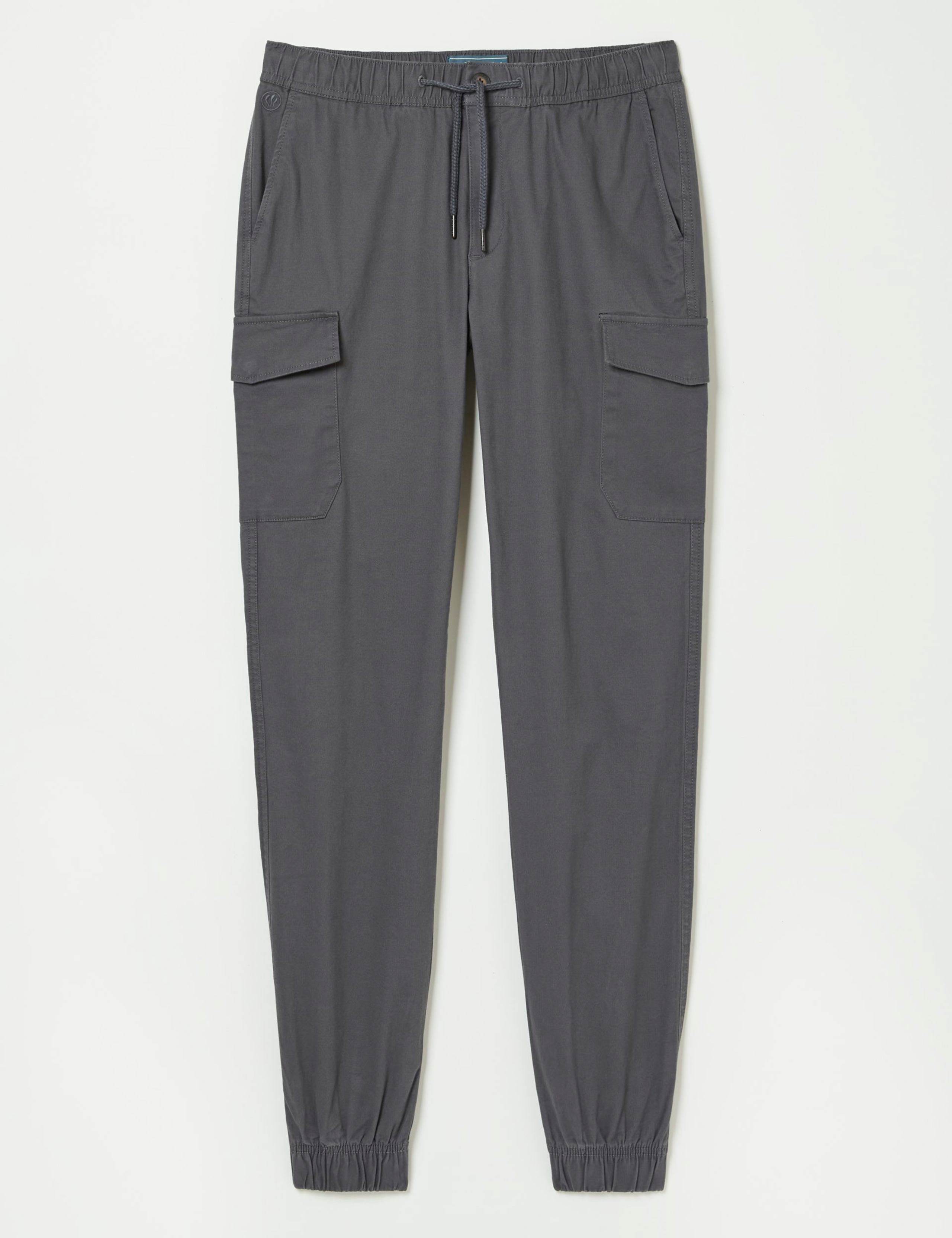 Tapered Fit Pure Cotton Cuffed Cargo Trousers 2 of 6