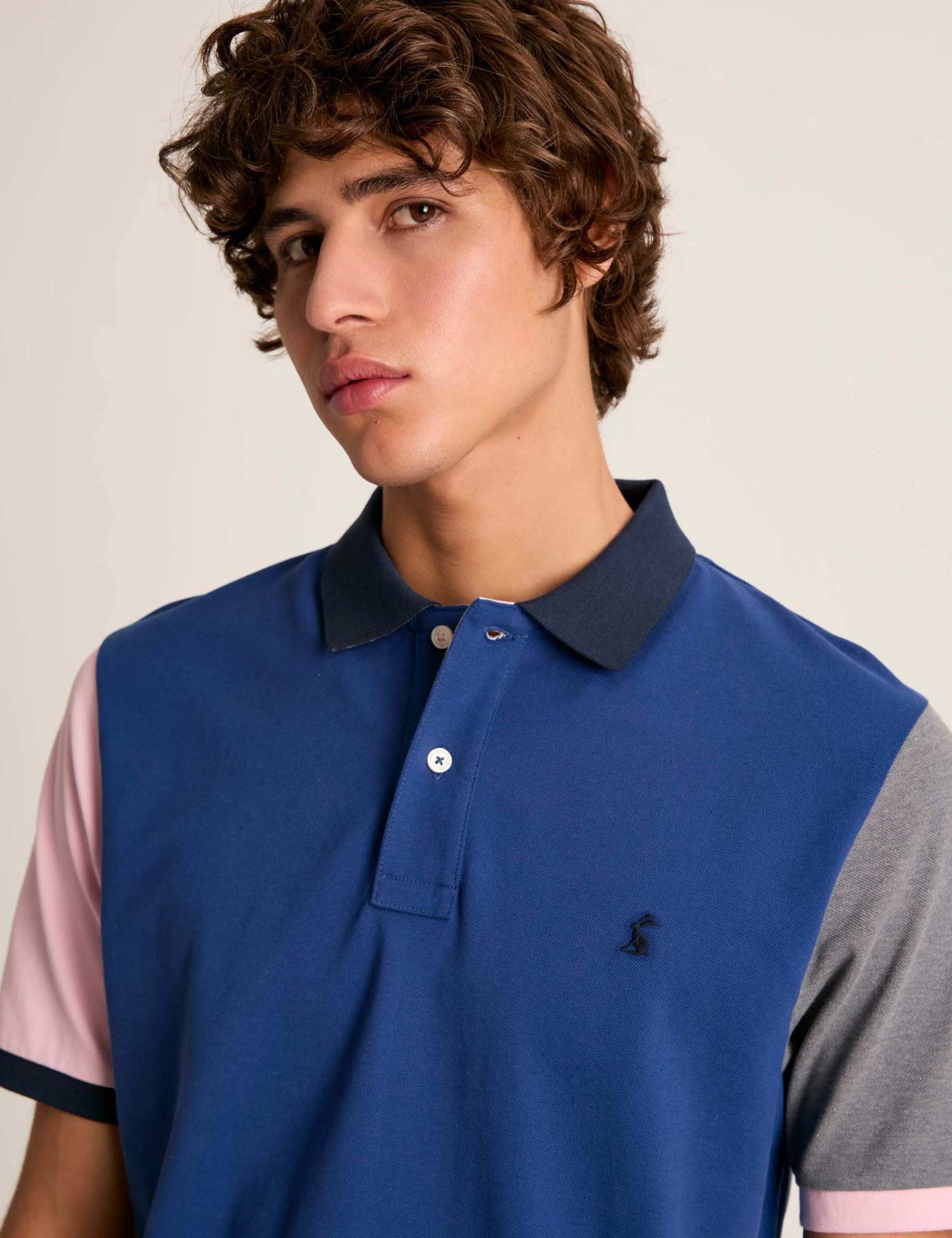 Pure Cotton Colour Block Polo Shirt 4 of 6