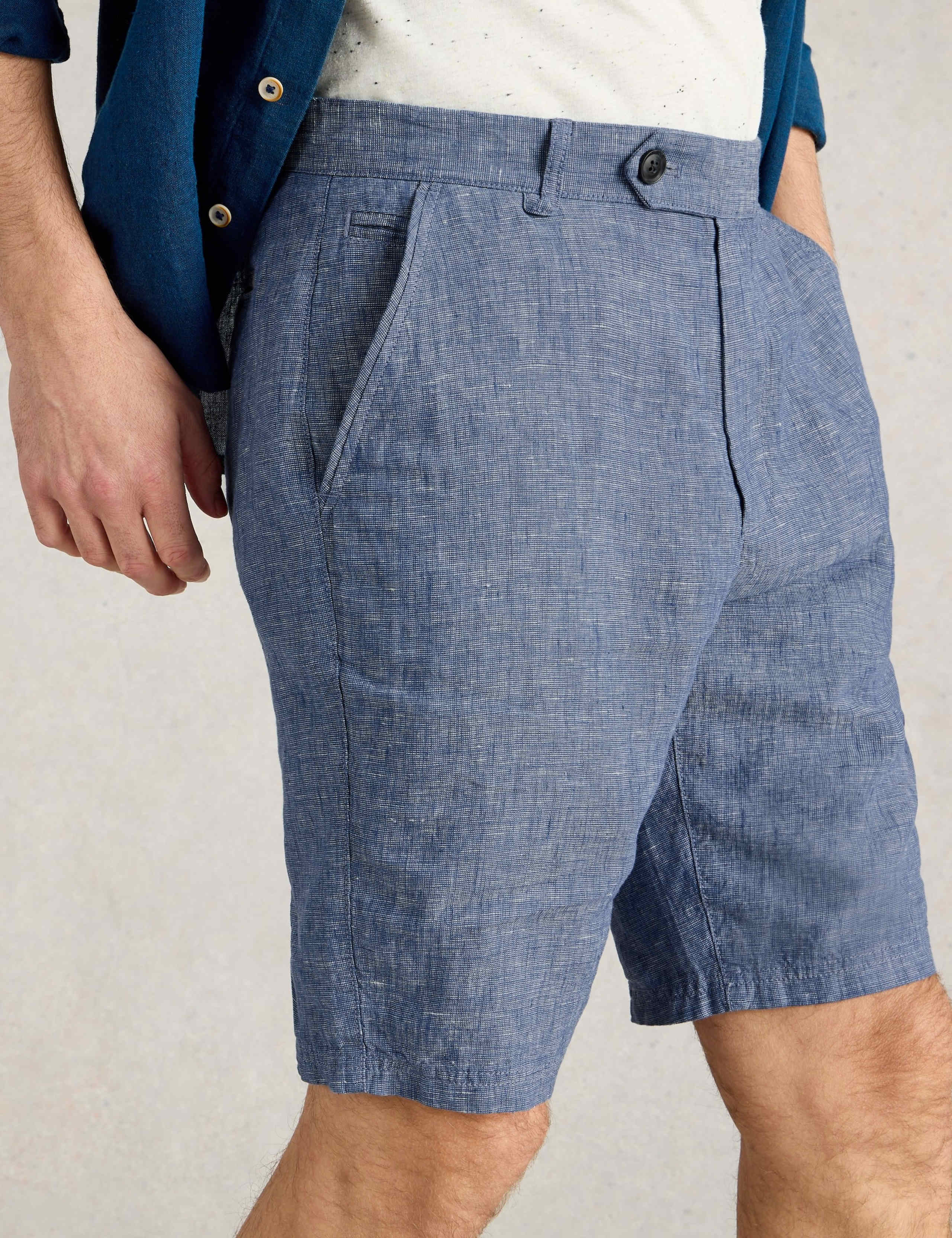 Regular Fit Pure Linen Chino Shorts 3 of 6