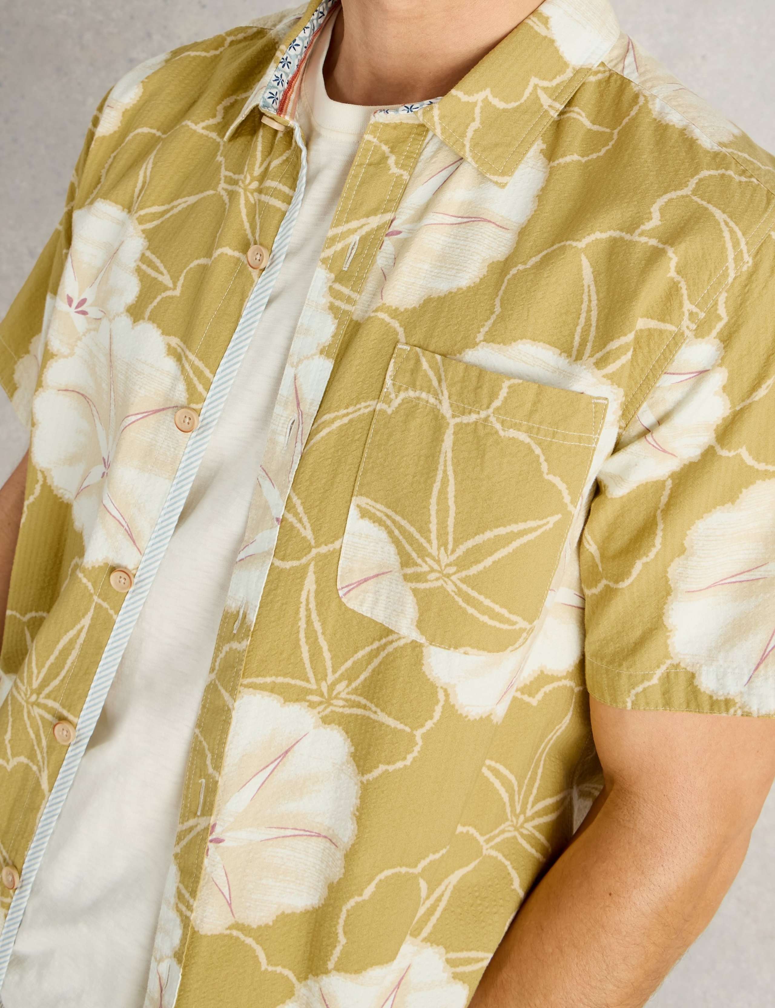 Regular Fit Pure Cotton Floral Short Sleeve Shirt 5 of 6