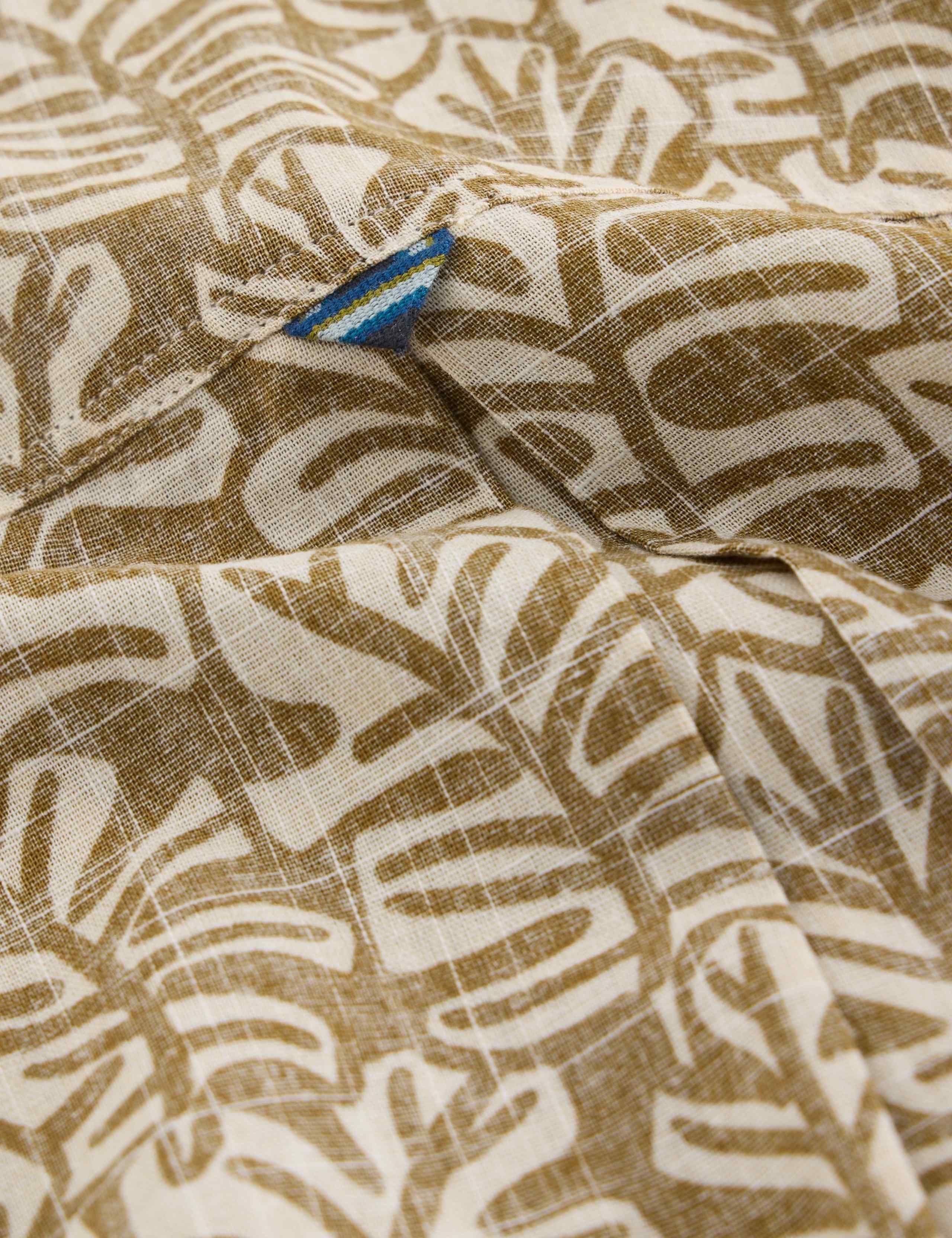 Regular Fit Pure Cotton Leaf Print Shirt 6 of 6