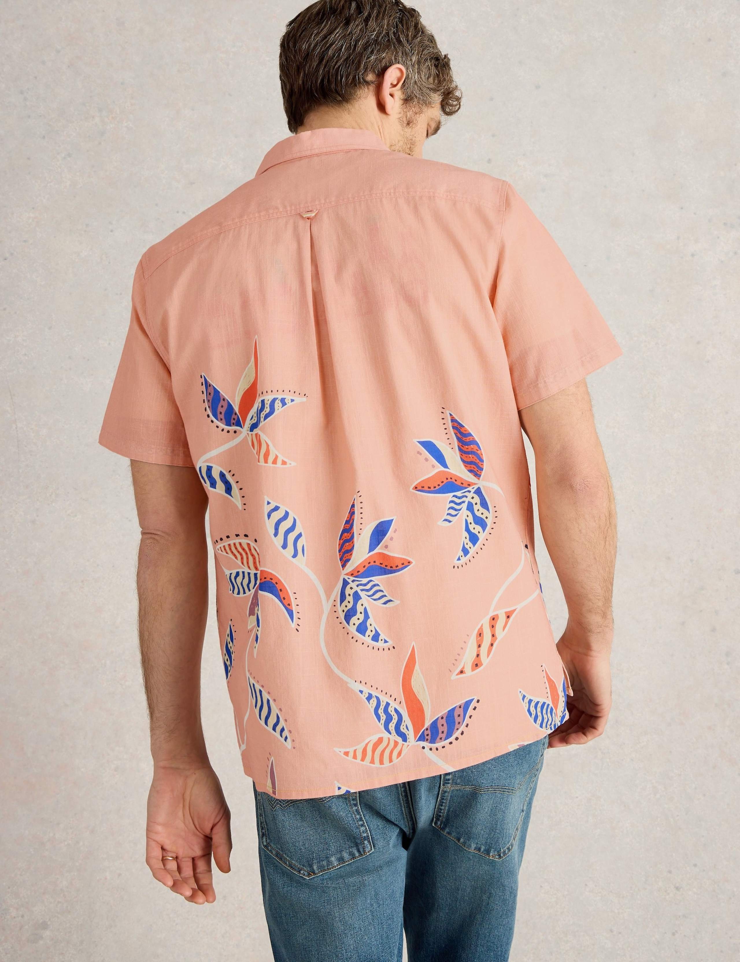 Regular Fit Pure Cotton Leaf Print Shirt 4 of 6
