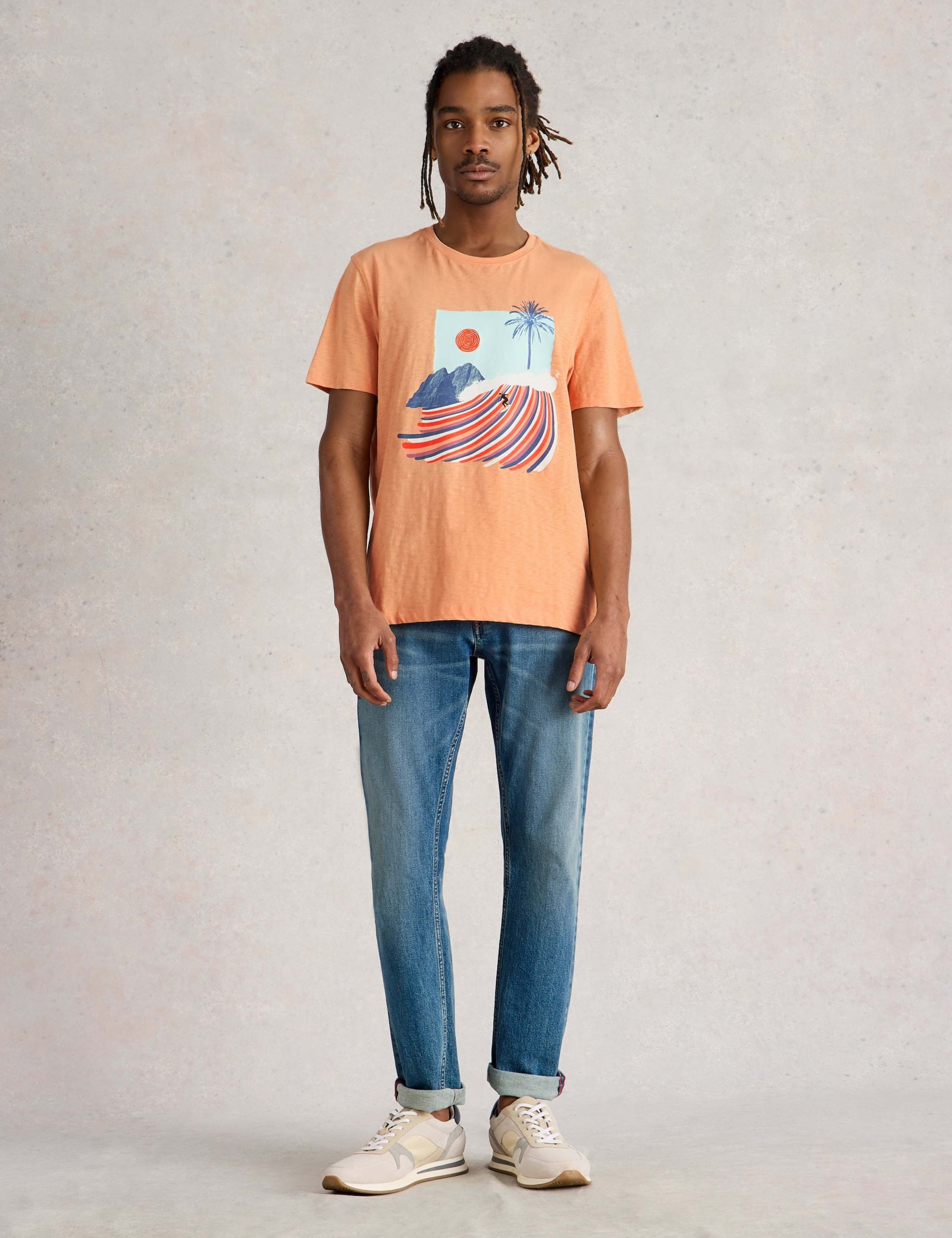 Pure Cotton Rainbow Surf Graphic T-Shirt 3 of 6
