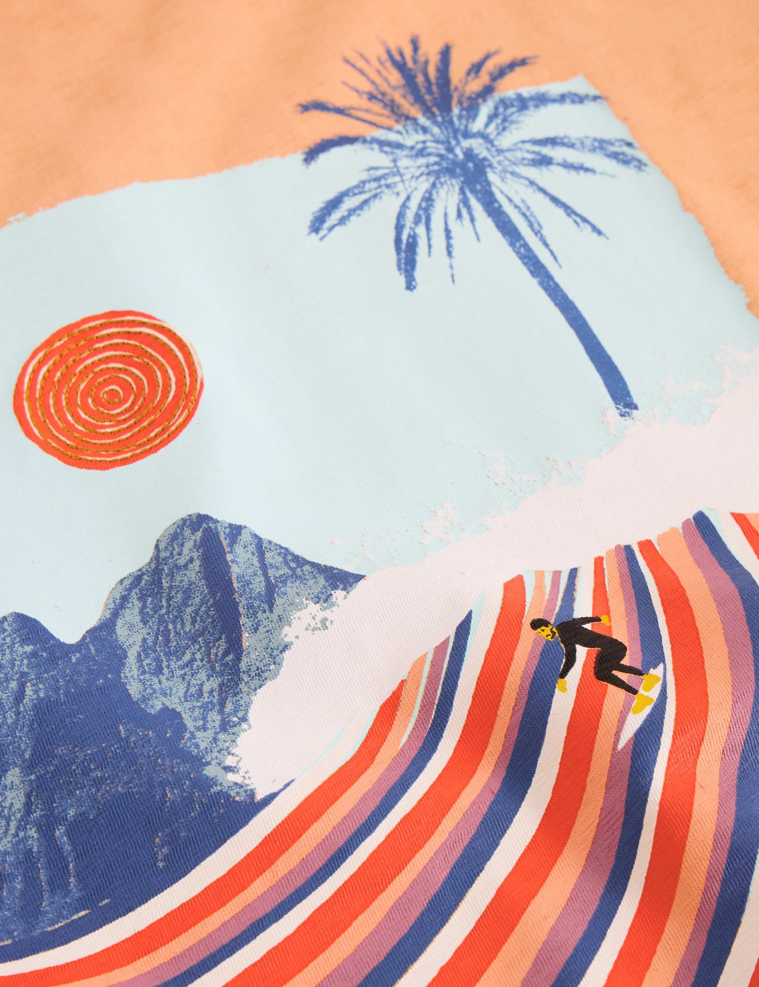 Pure Cotton Rainbow Surf Graphic T-Shirt 6 of 6