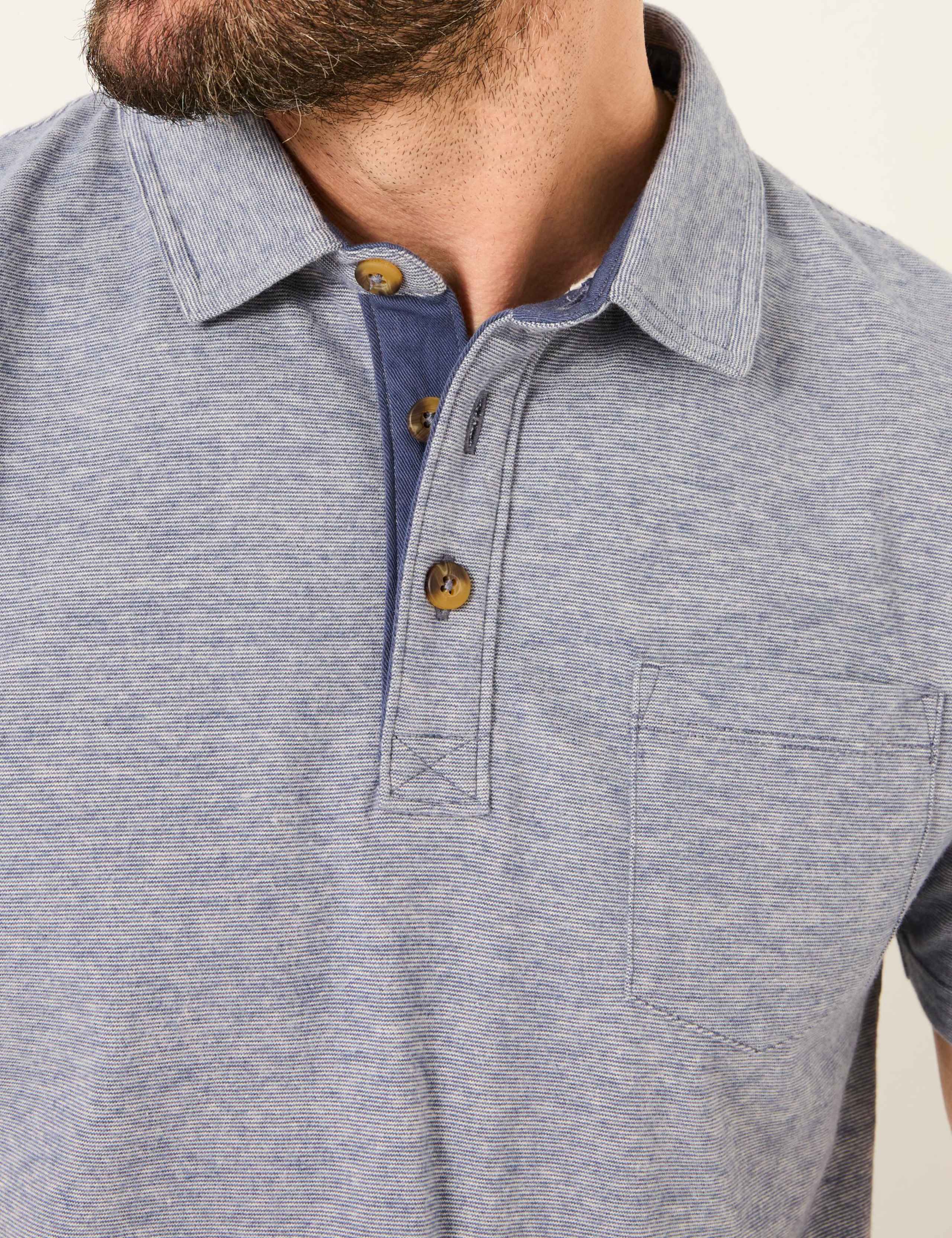 Pure Cotton Striped Polo Shirt 5 of 5