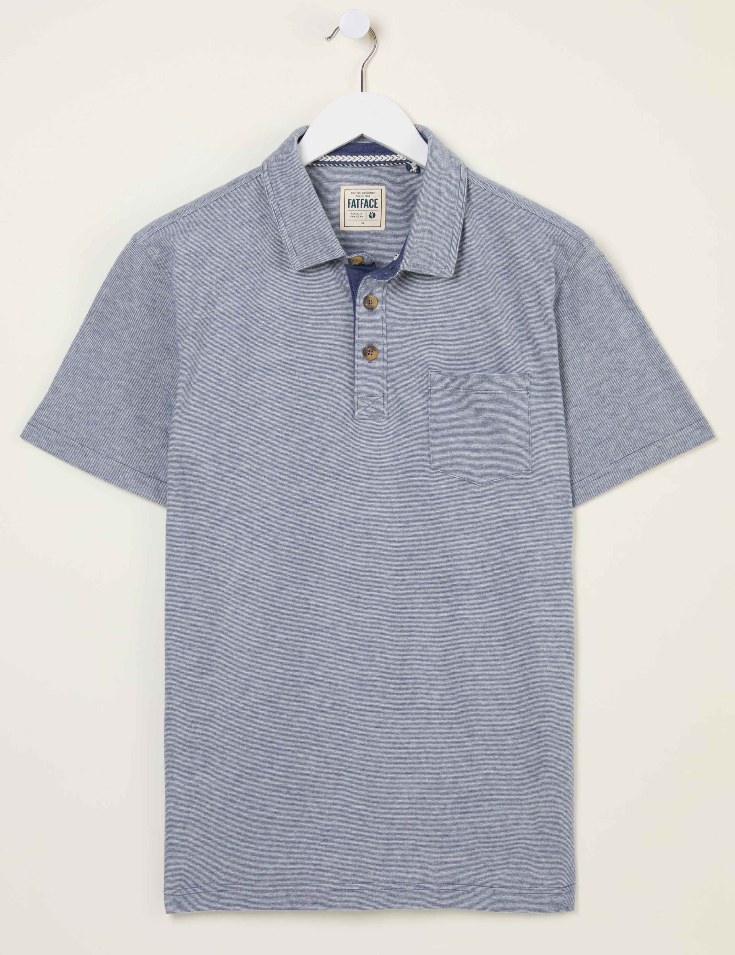 Pure Cotton Striped Polo Shirt 2 of 5
