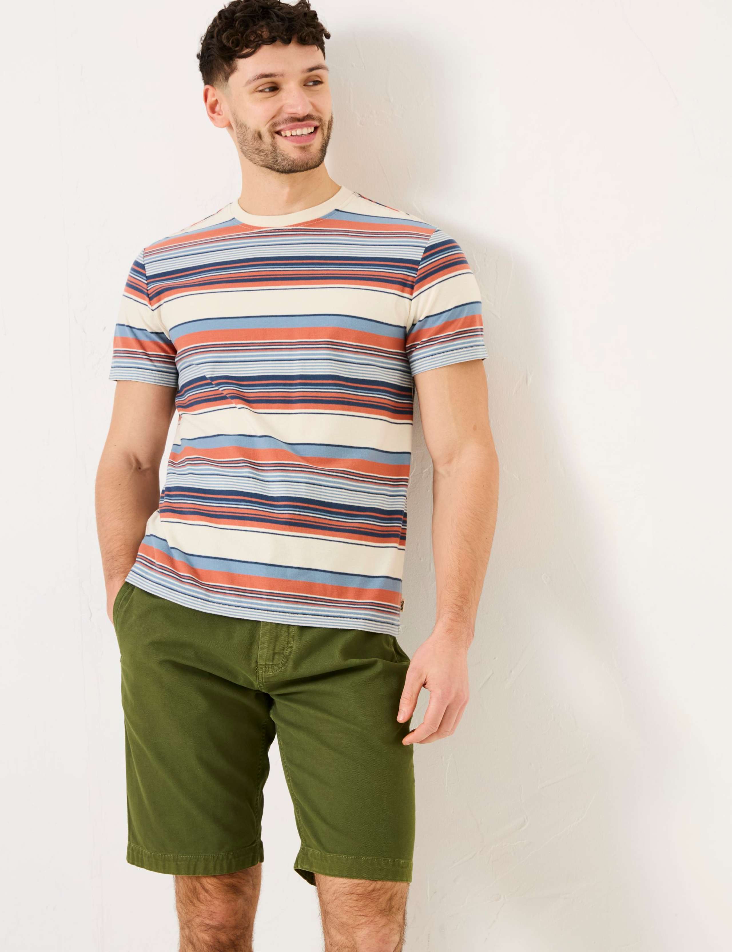 Pure Cotton Striped T-Shirt 1 of 5