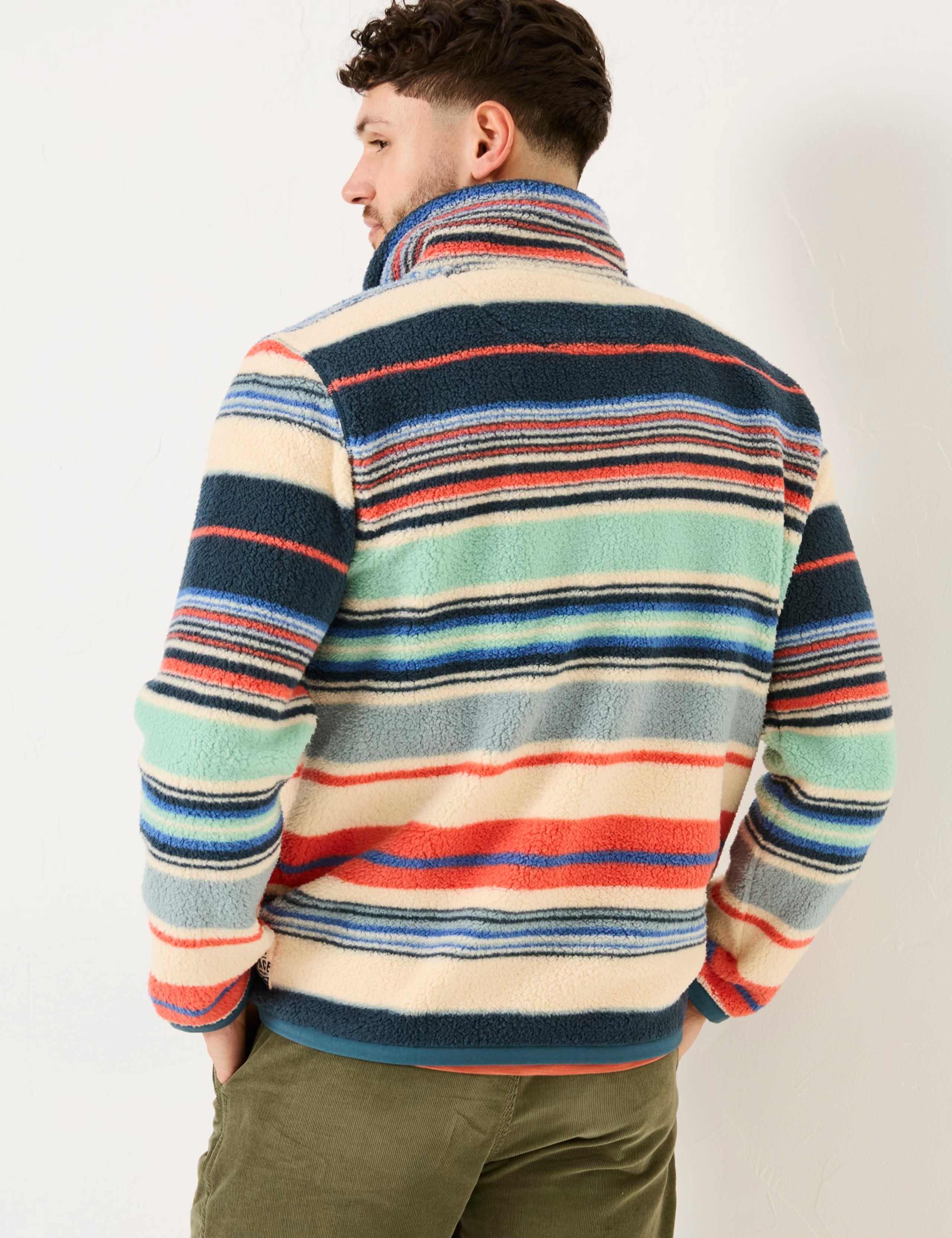 Fleece Striped Half Zip Jacket 3 of 5