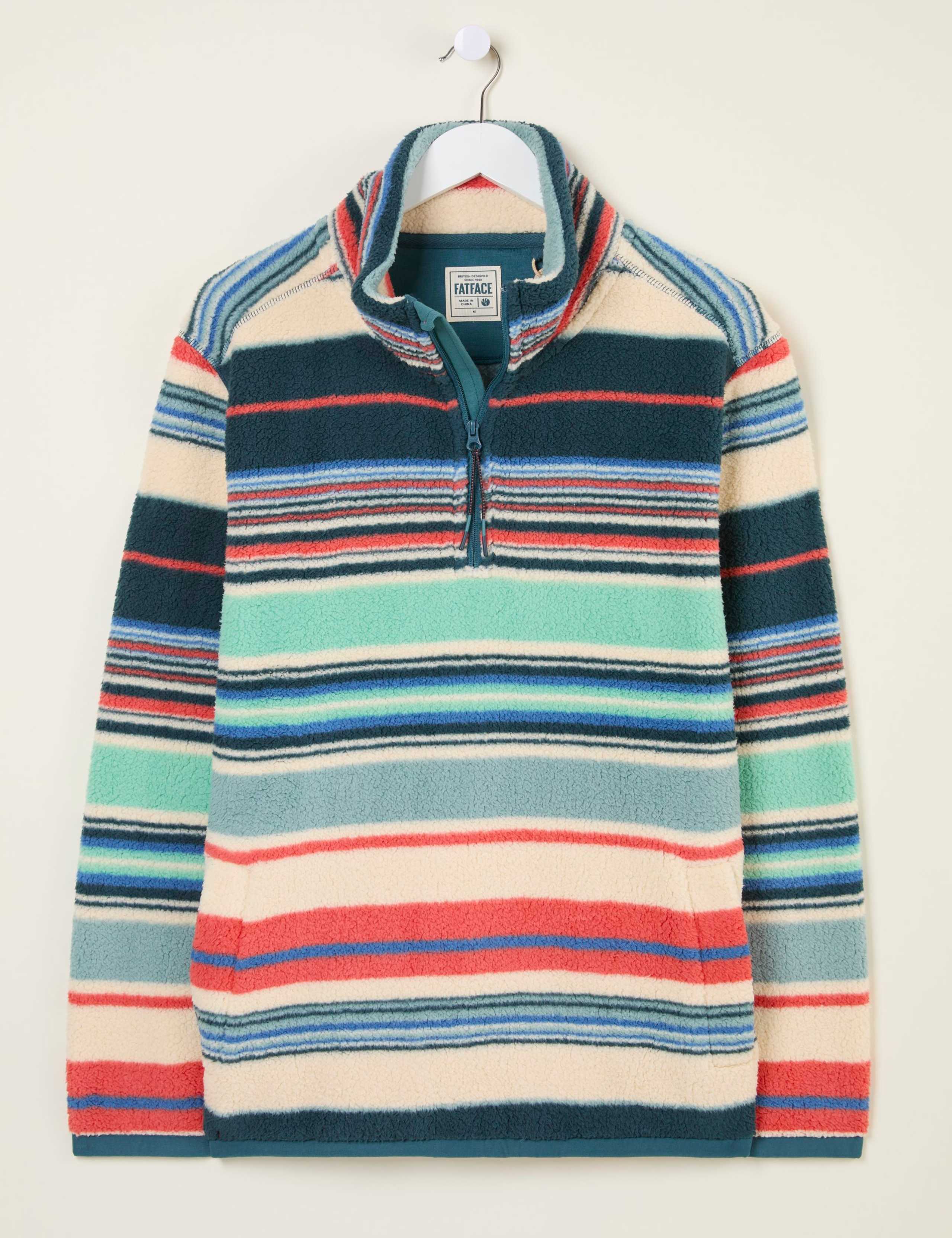 Fleece Striped Half Zip Jacket 2 of 5