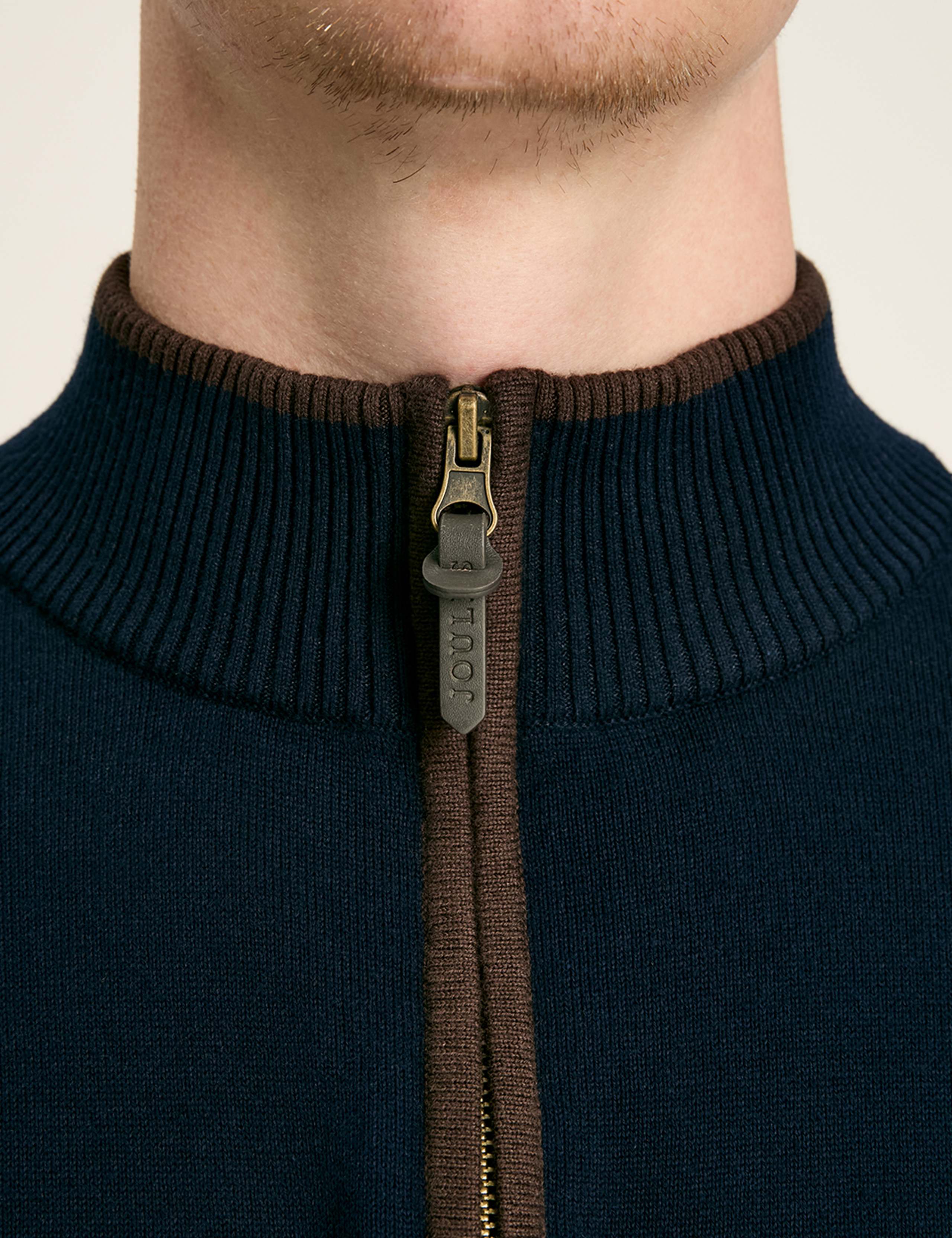 Pure Cotton Funnel Neck Half Zip Jumper 3 of 5