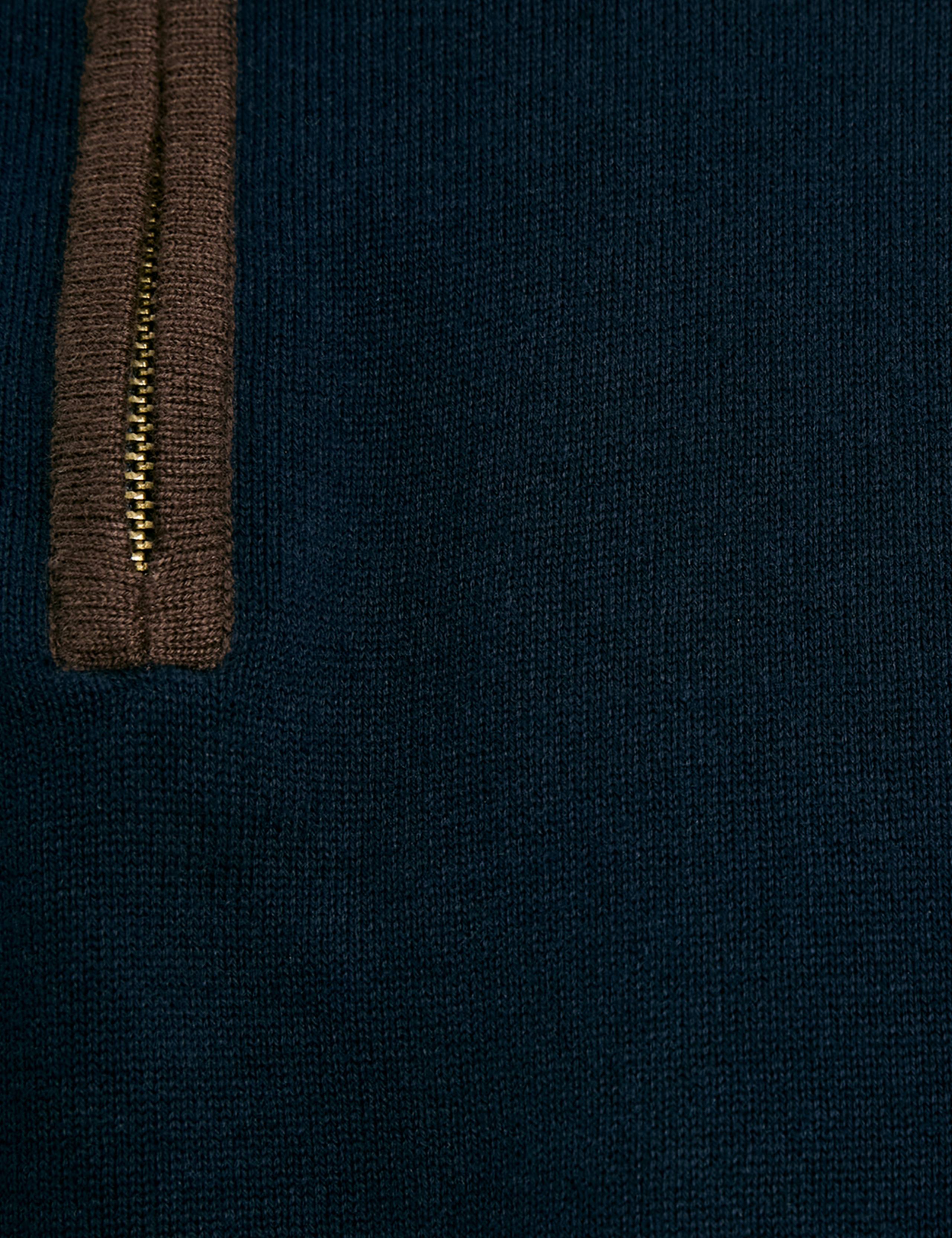 Pure Cotton Funnel Neck Half Zip Jumper 4 of 5