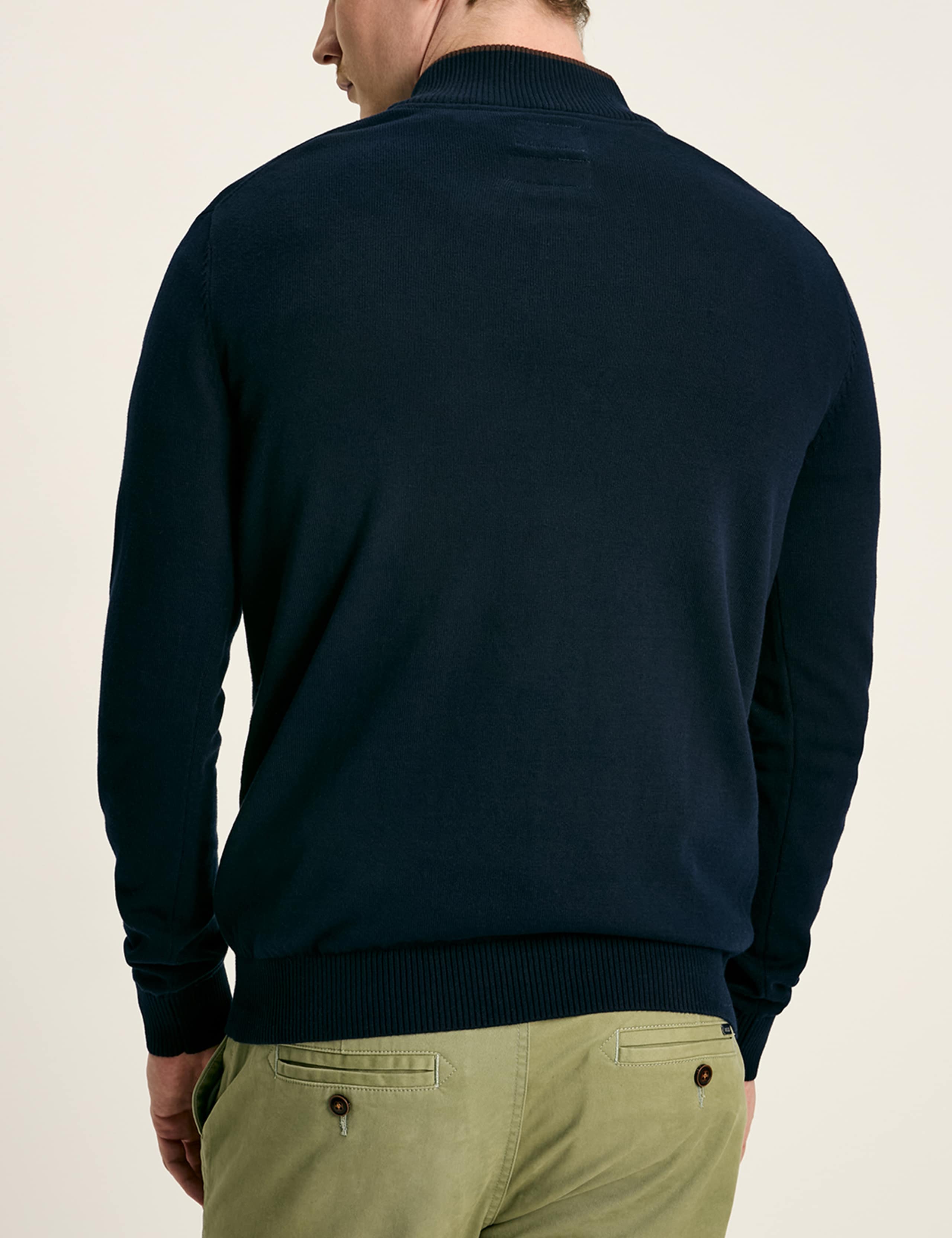 Pure Cotton Funnel Neck Half Zip Jumper 5 of 5