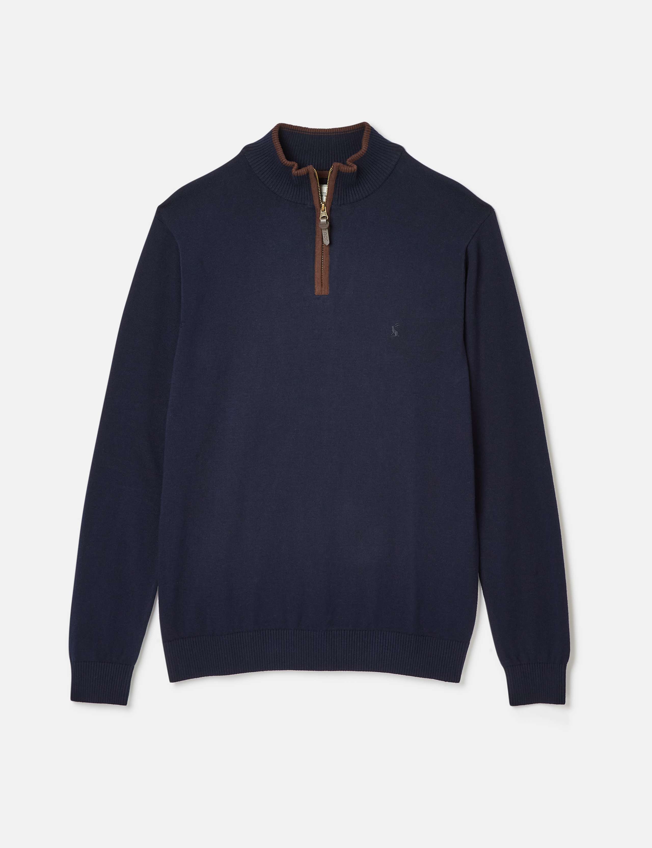 Pure Cotton Funnel Neck Half Zip Jumper 2 of 5
