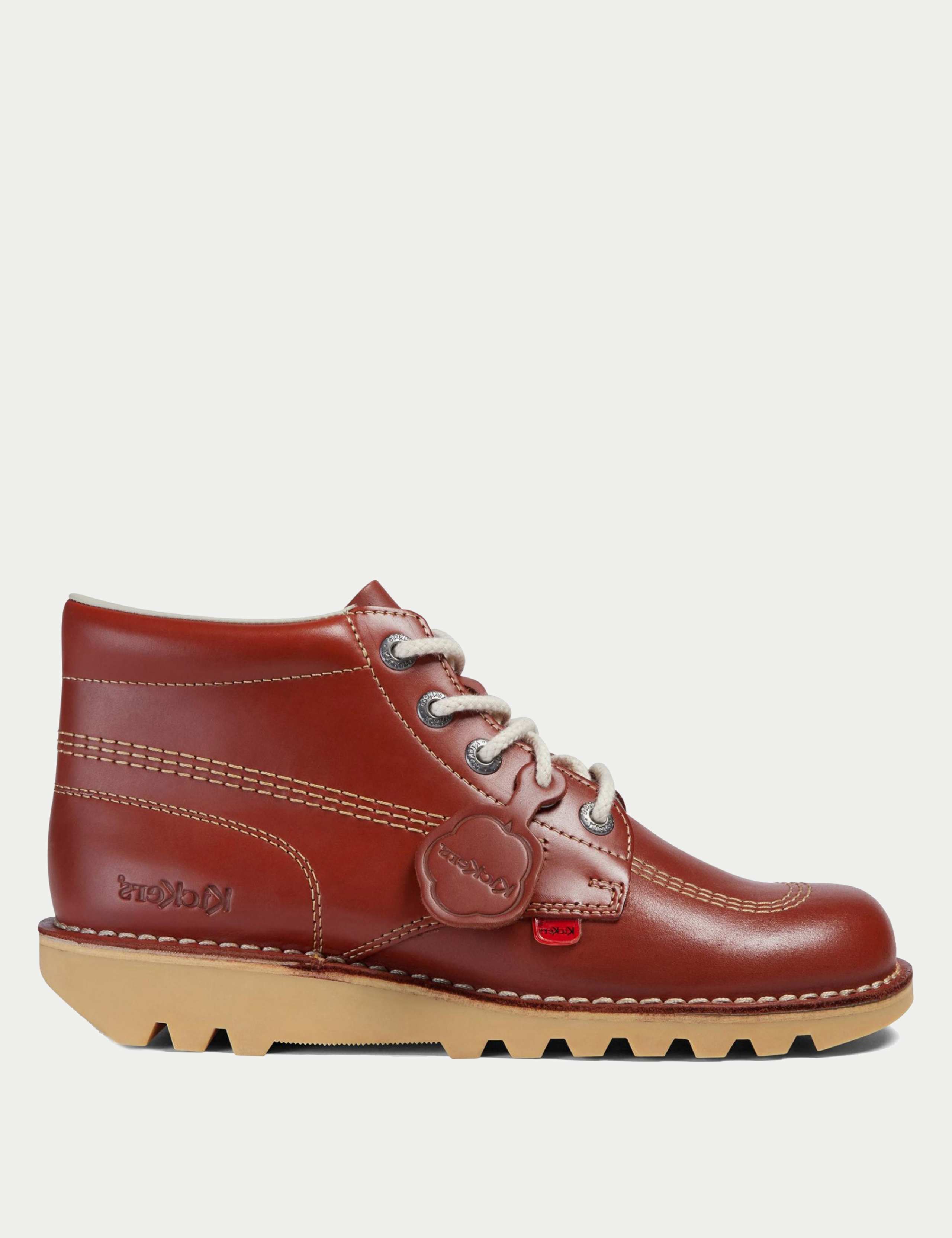 Leather Lace Up Chunky Boots 1 of 5
