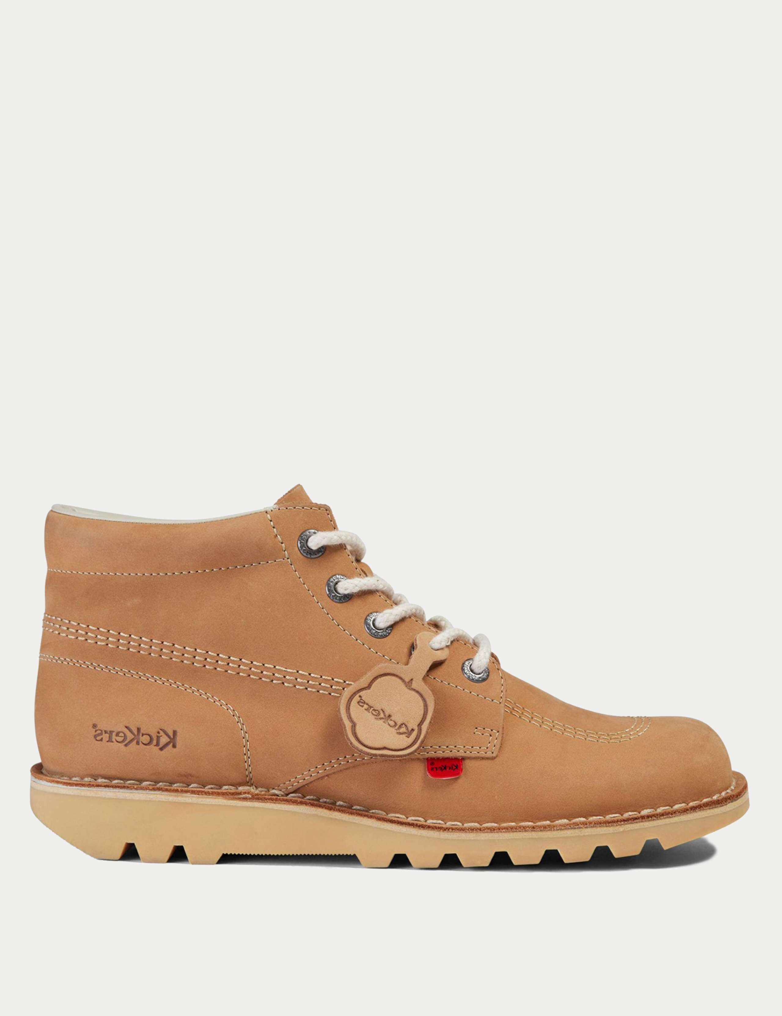Leather Chunky Lace Up Ankle Boots 1 of 5