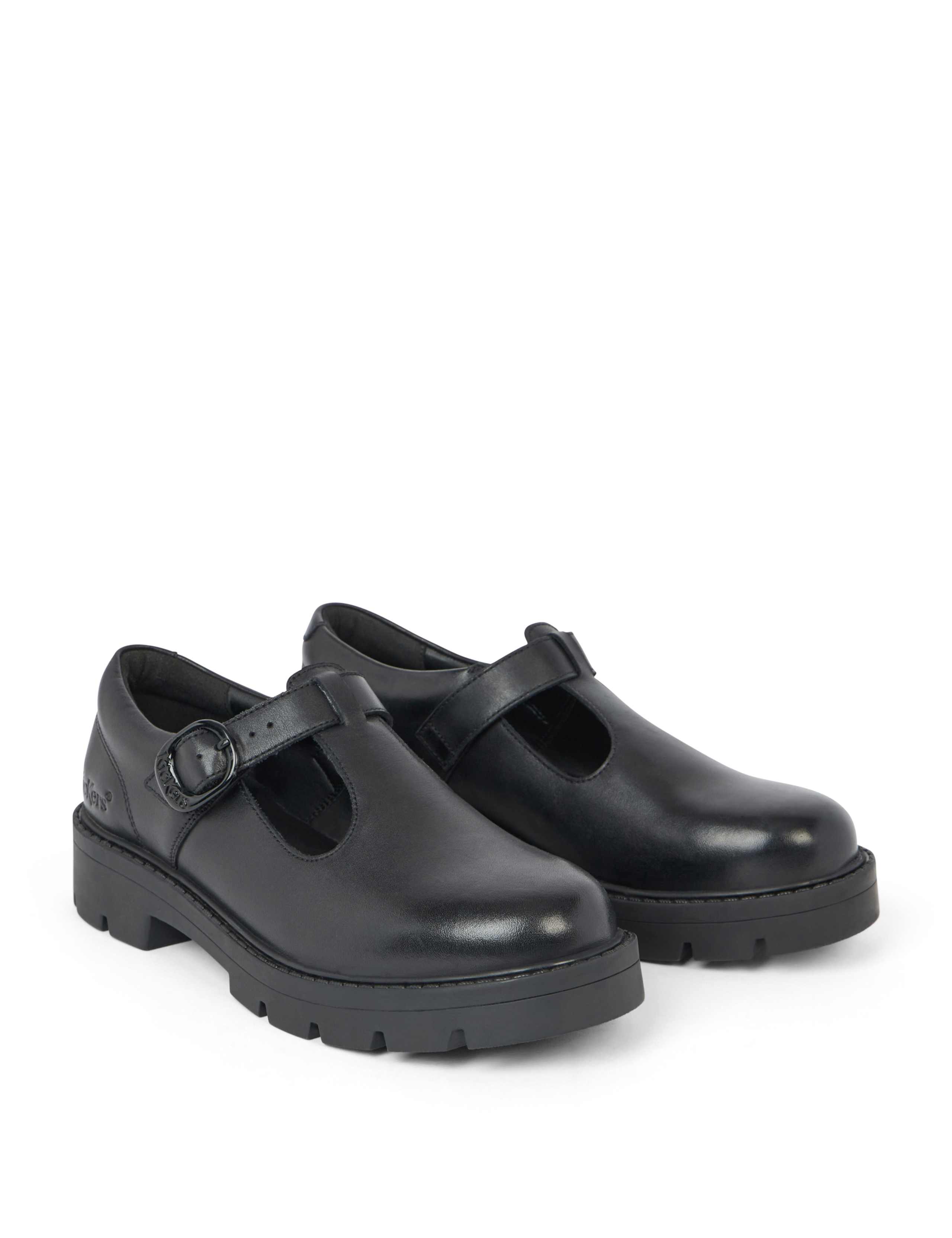 Leather T-Bar Chunky Shoes 2 of 6