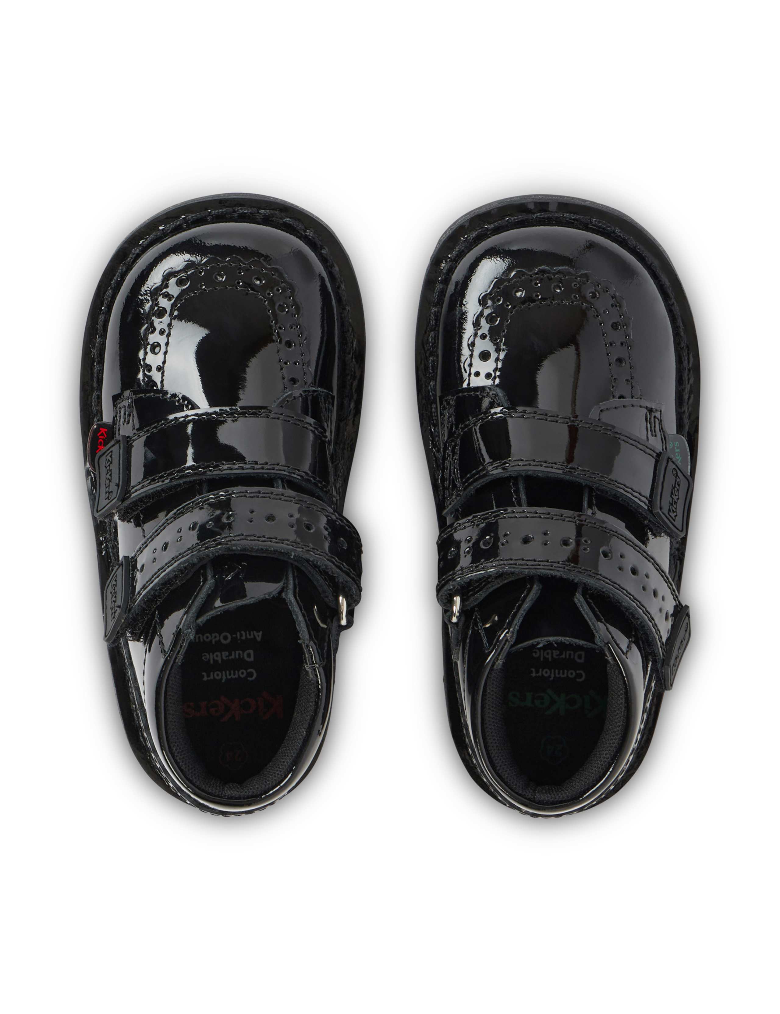 Kids' Patent Riptape High Top Brogues (7 Small - 12 Small) 4 of 6