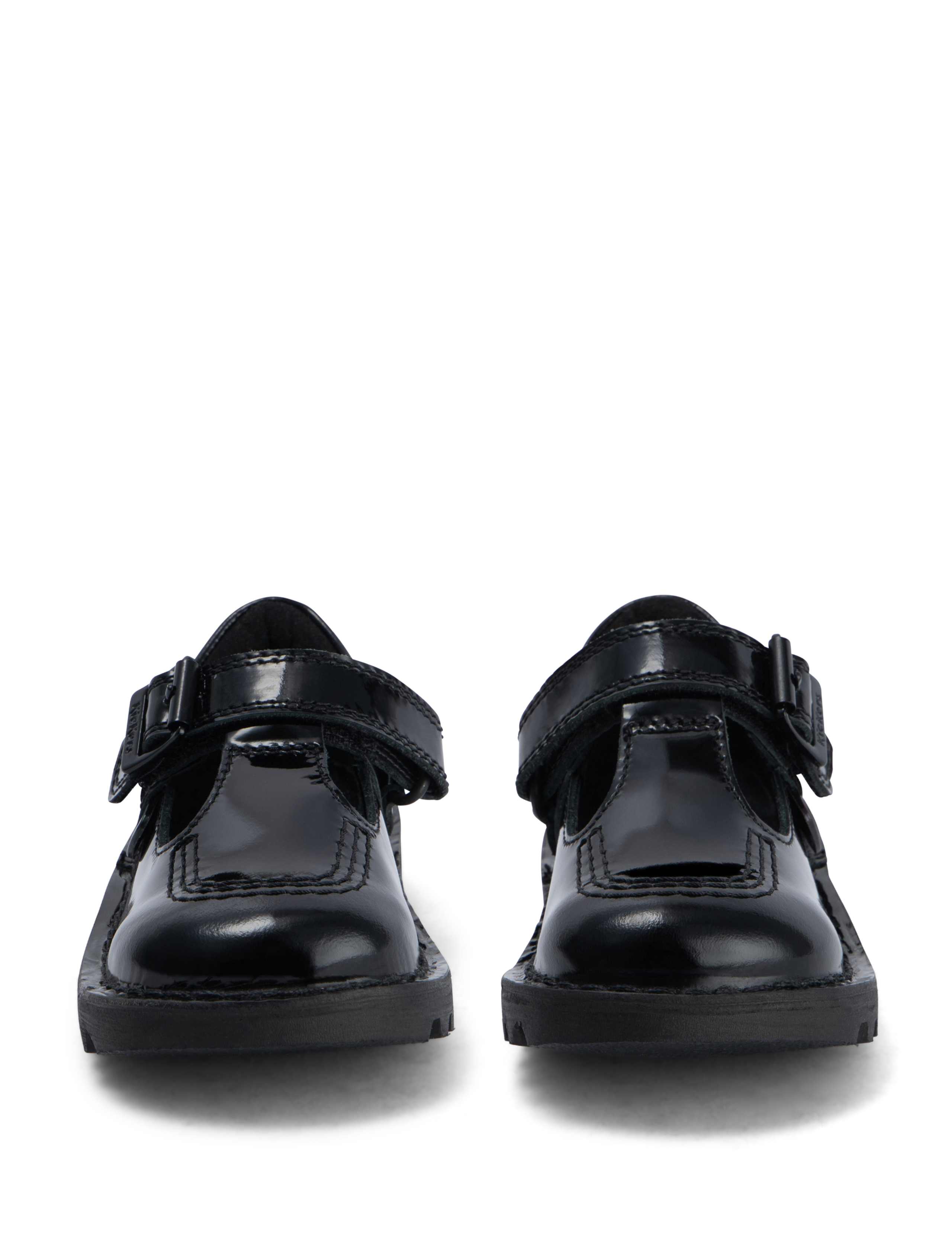 Kids' Patent Riptape T-Bar School Shoes (7 Small - 12 Small) 4 of 6