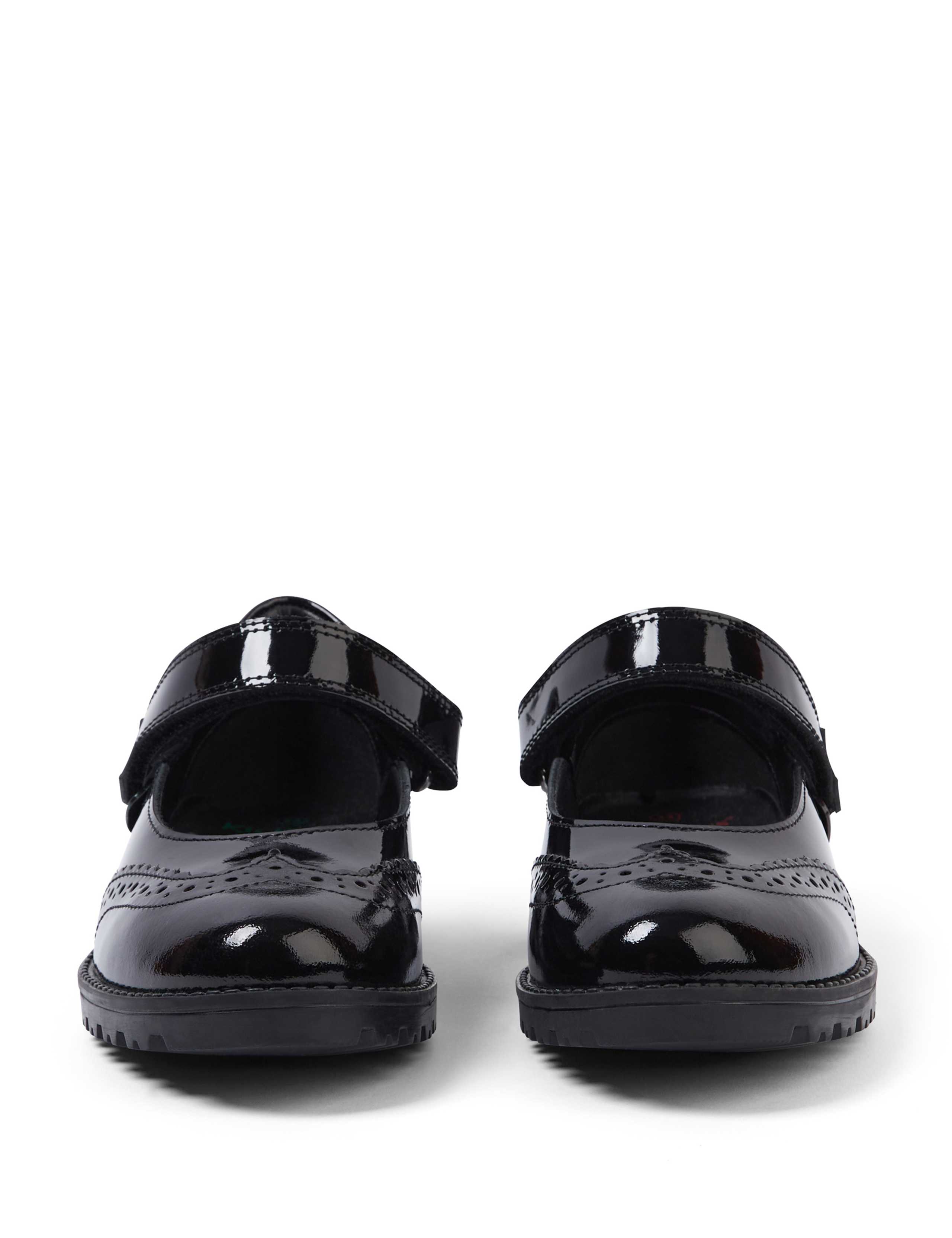 Kids' Patent Riptape School Brogues (12½ Small - 2½ Large) 4 of 6