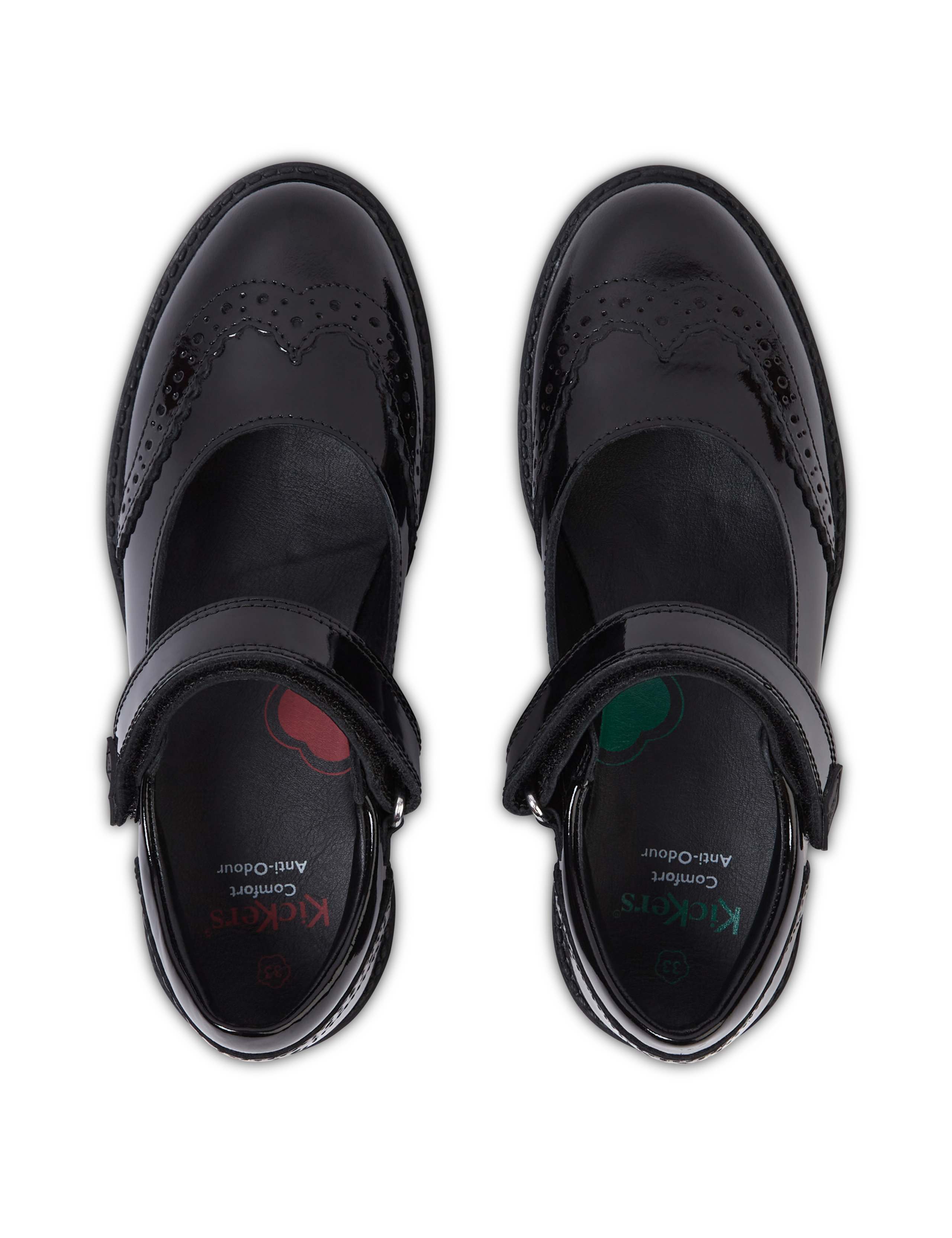 Kids' Patent Riptape School Brogues (12½ Small - 2½ Large) 5 of 6