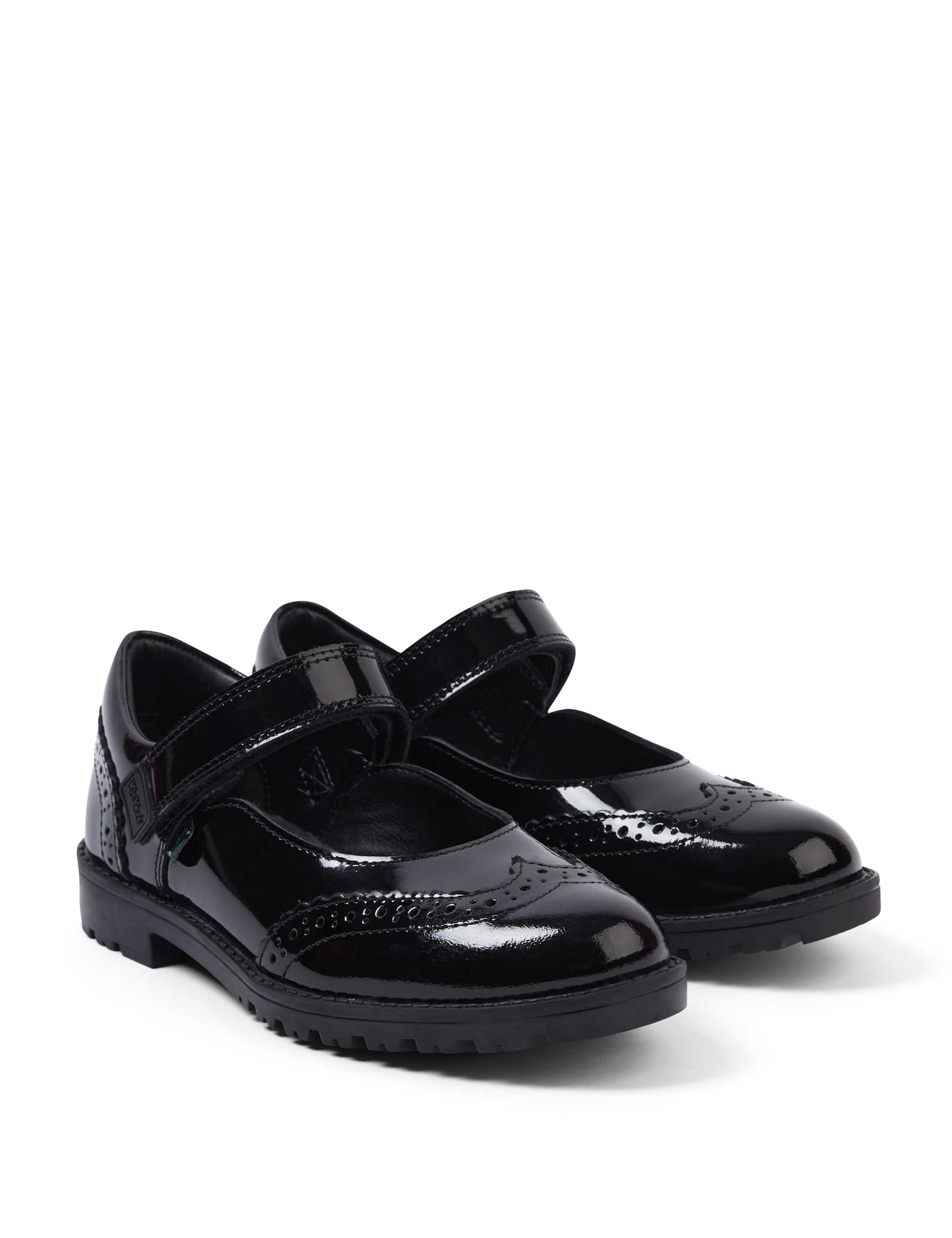 Kids' Patent Riptape School Brogues (12½ Small - 2½ Large) 2 of 6